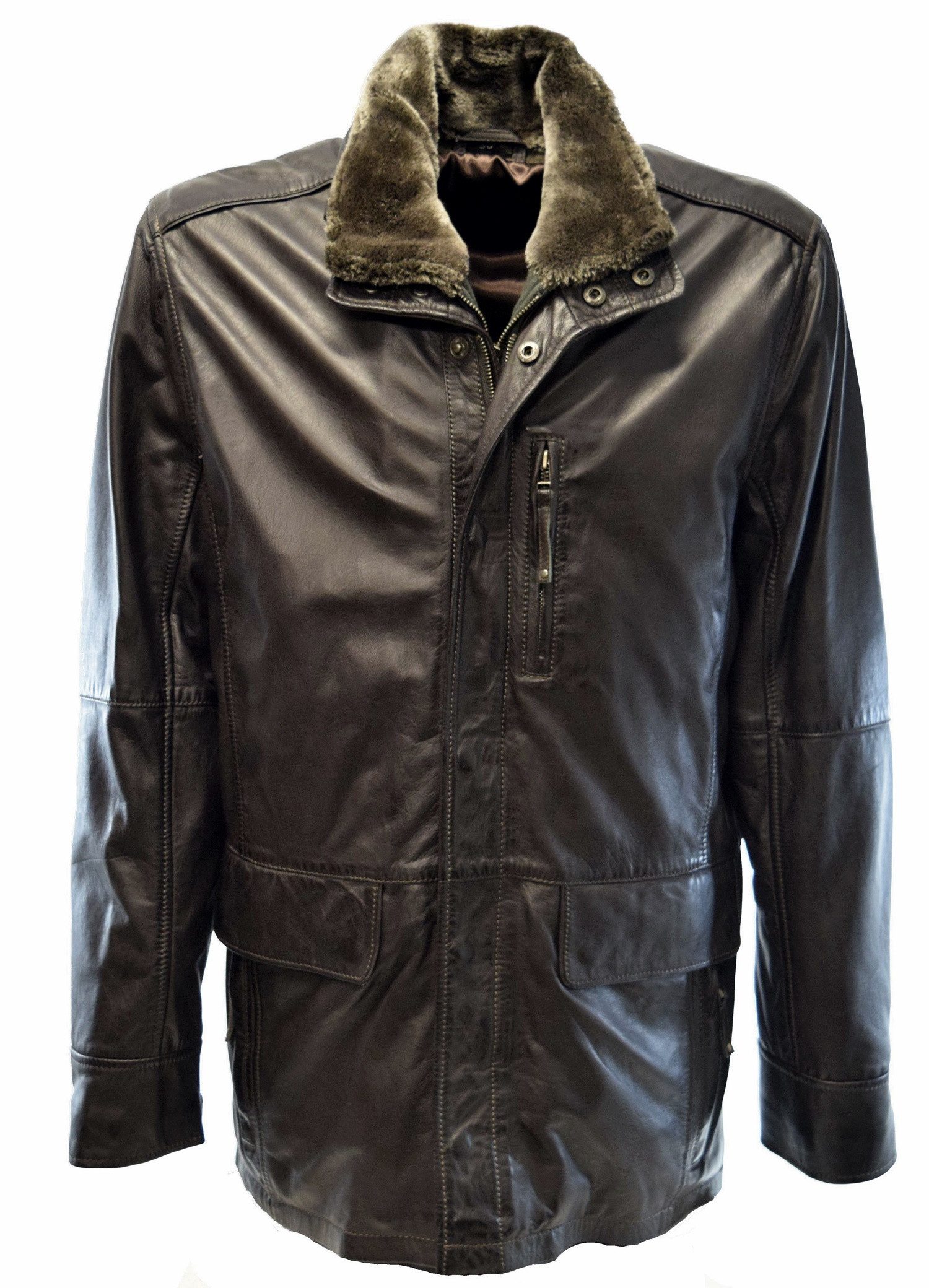 Zimmert Leather Lederjacke Eddi Parka, Westeneinsatz günstig online kaufen