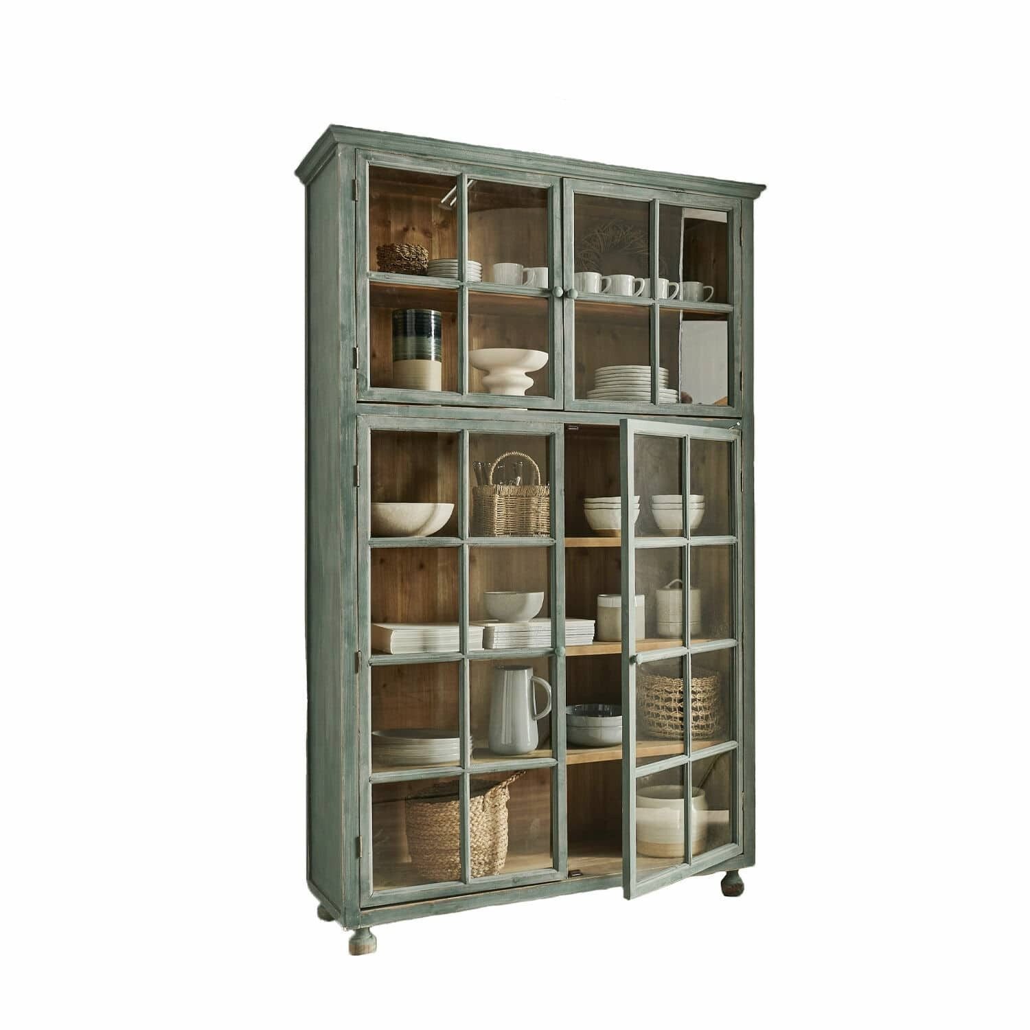 Mirabeau Vitrine Schrank Bellac antikgrün