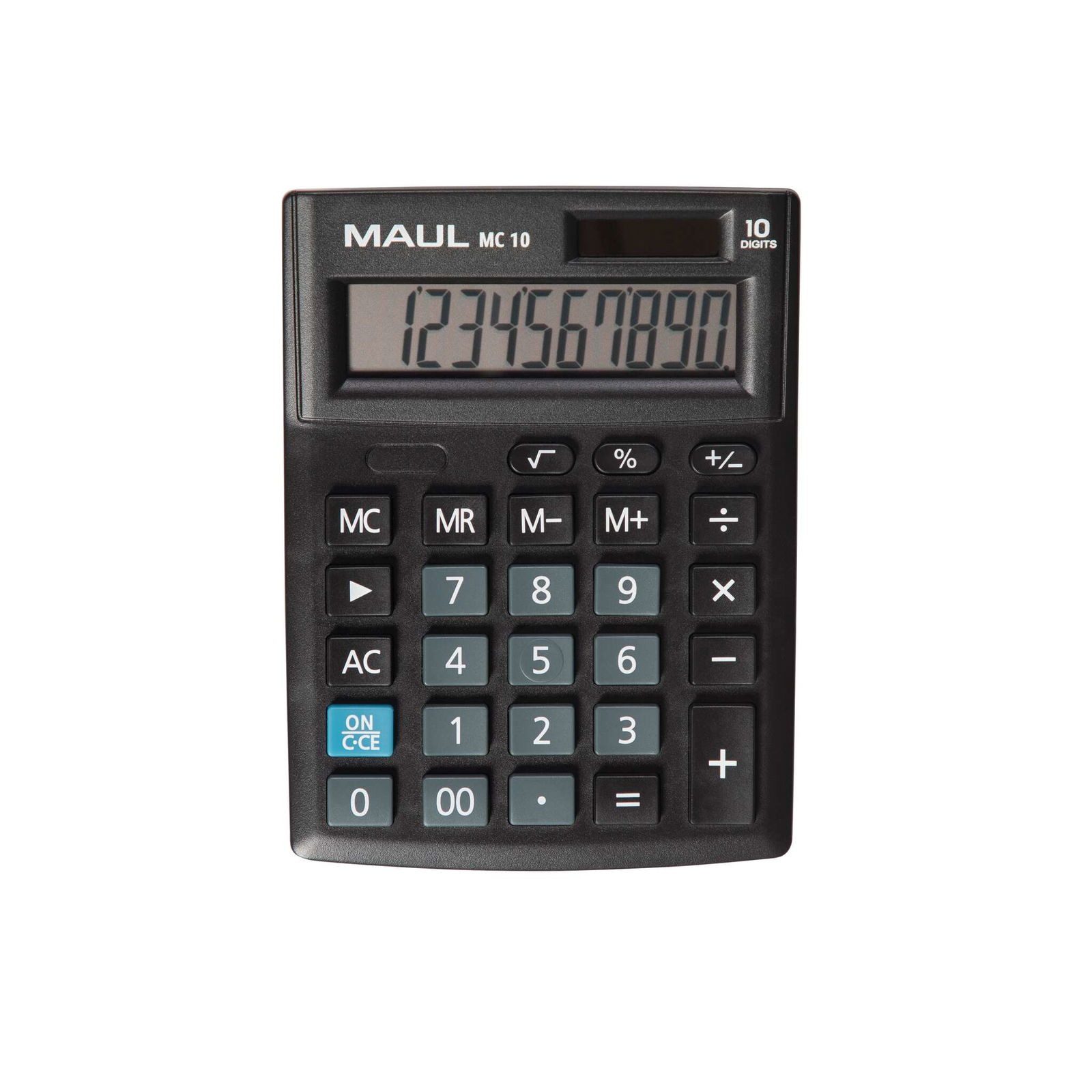 MAUL Taschenrechner MAUL Tischrechner MC 10 Solar Batterie 1-zeilig, 10 Ziffern schwarz