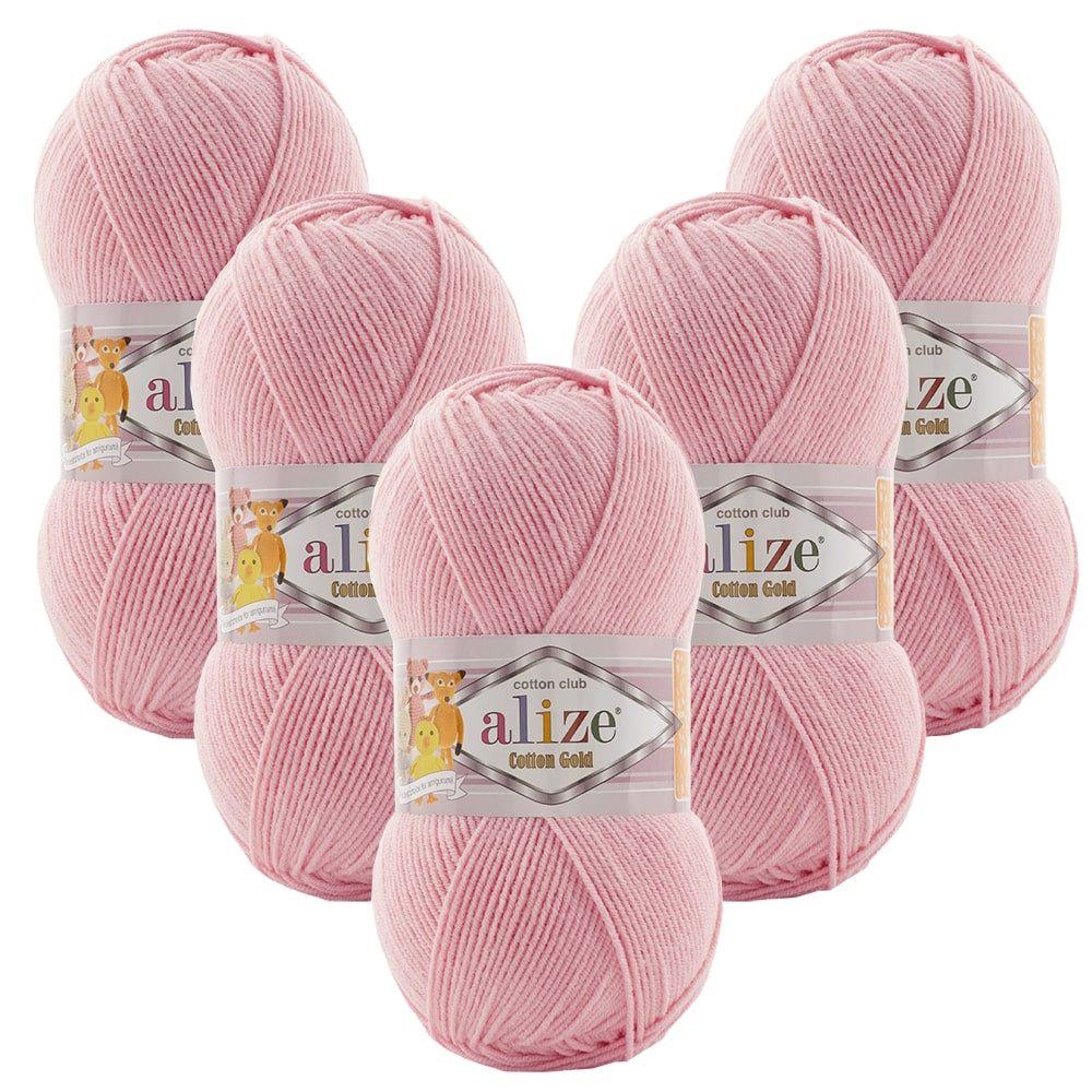 Alize 5 x ALIZE Cotton Gold Häkelwolle, 330 m, Handstrickgarn,Premium Wolle, Amigurumi