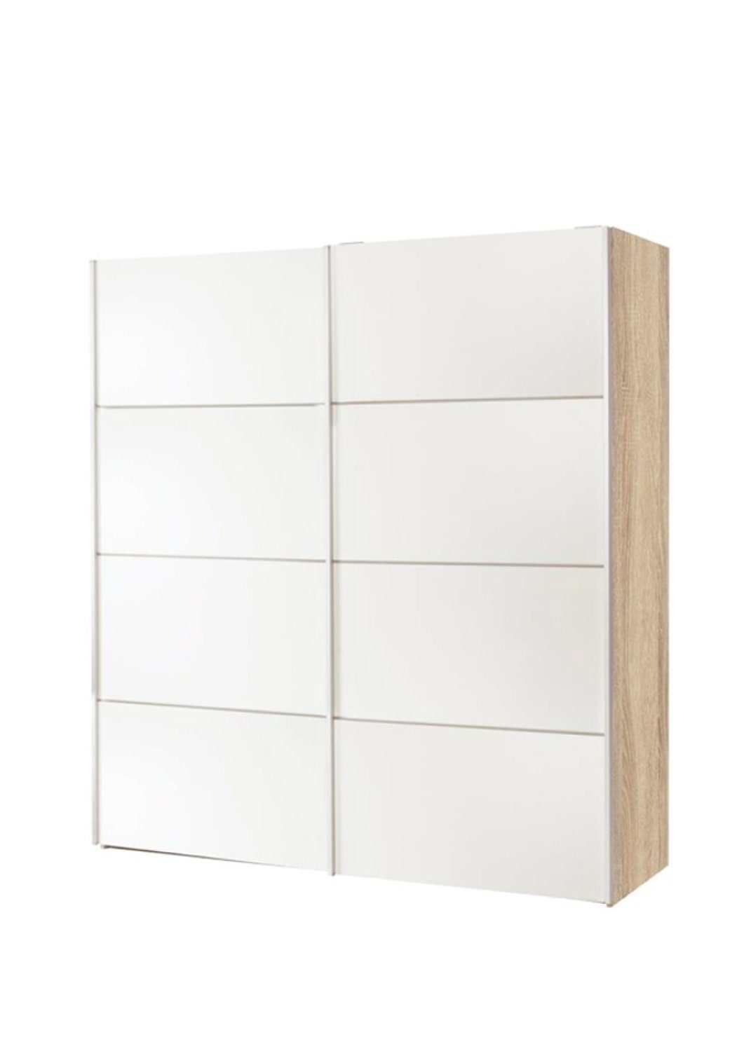 Weiß Kleiderschrank Türen, 2 cm, Eiche ebuy24 breite Kleiderschrank Veto 182