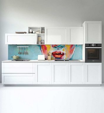 MyMaxxi Dekorationsfolie Küchenrückwand Frauen Gemälde selbstklebend Spritzschutz Folie