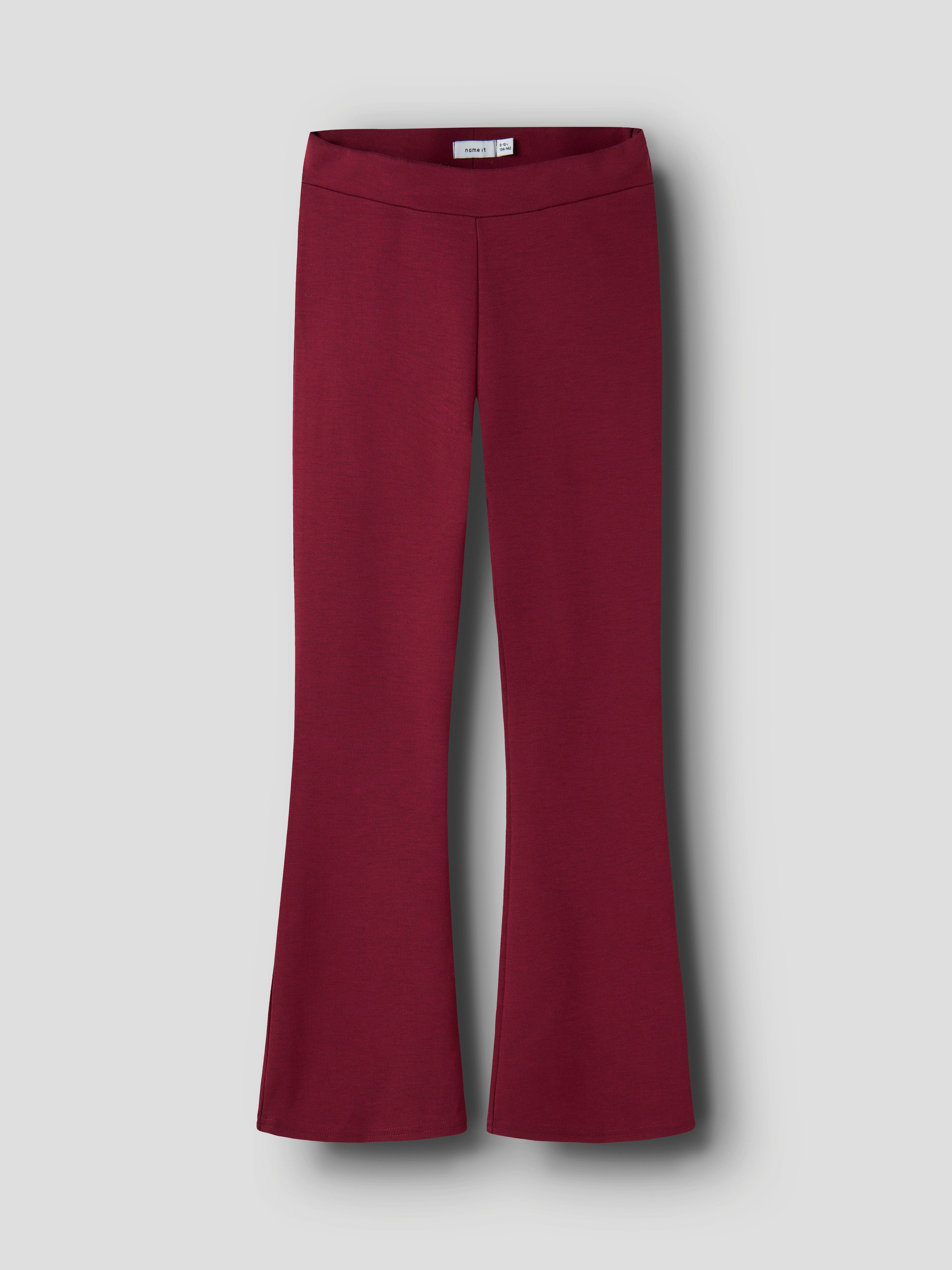 Name It Jerseyhose NKFFRIKKALI für Mädchen mit ausgestelltem Bein und Viskose unifarben, casual, ausgestellt, Viskosemix, ohne Kragen