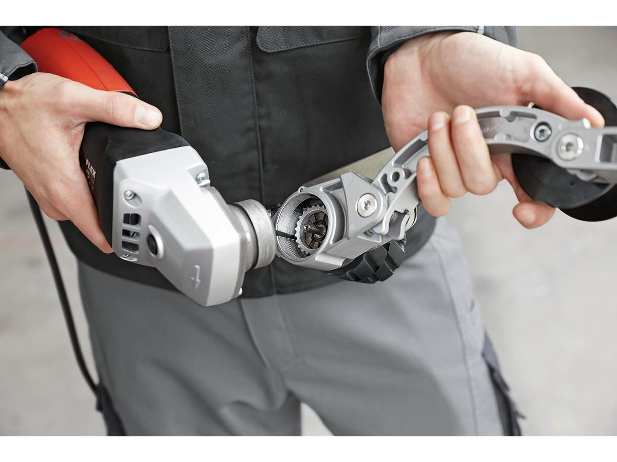 Flex Bandschleifer Rohrbandschleifer BRE 14-3 125 Set, max. 3500 U/min, (22 tlg., inkl.L-BOXX), Schnellkupplung