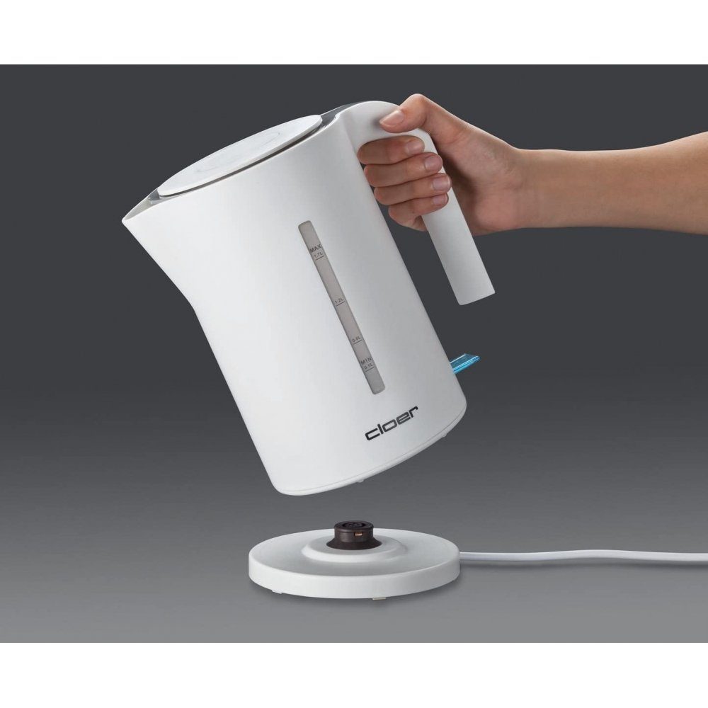 Cloer Wasserkocher 4111 - Wasserkocher - weiß, 1,7 l, 2200 W