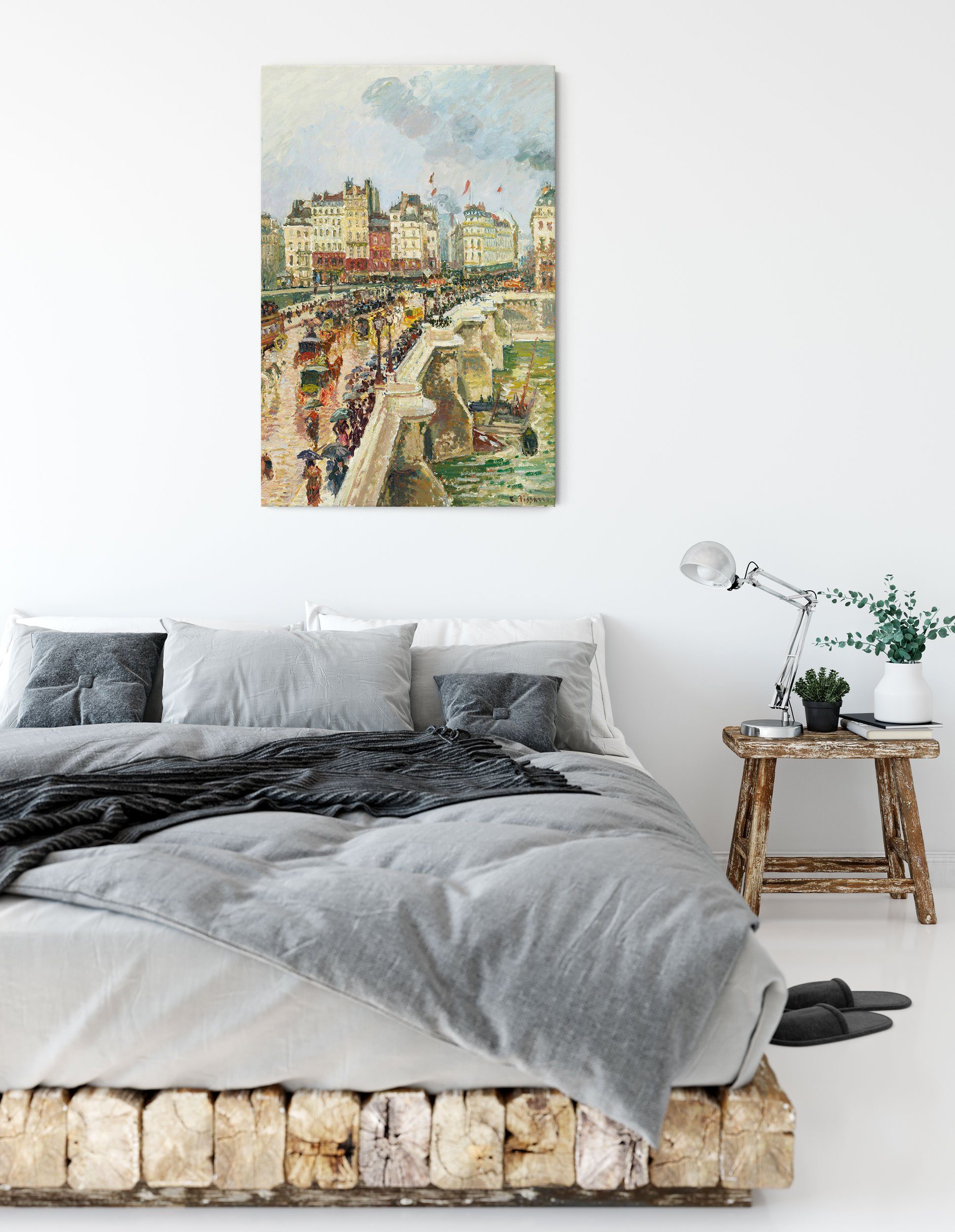 Pixxprint Leinwandbild Camille Pissarro - Pont Neuf, Camille Pissarro - Pont Neuf (1 St), Leinwandbild fertig bespannt, inkl. Zackenaufhänger