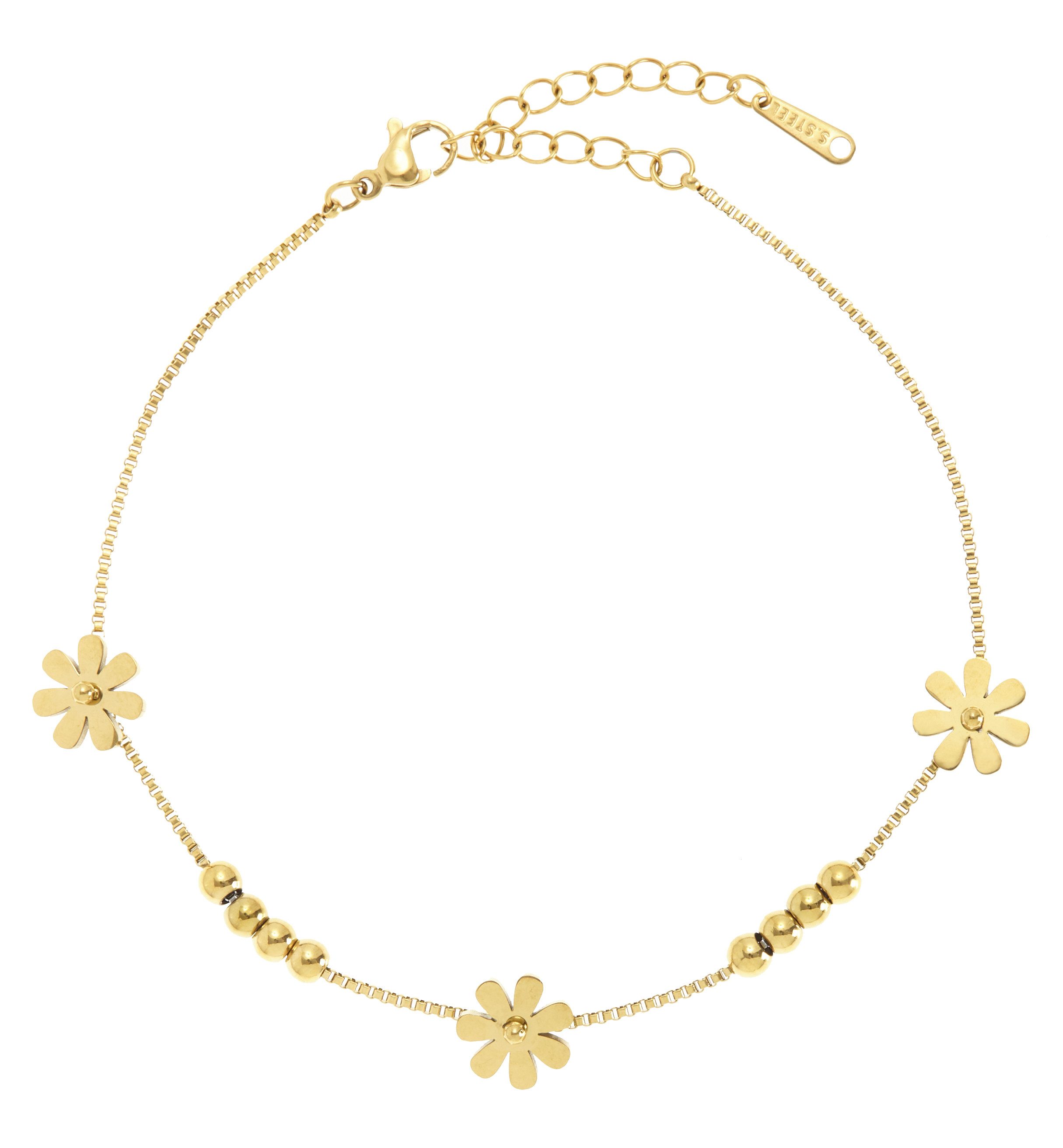 LASCANA Fußkette Edelstahlschmuck, Hochwertiger, vergoldeter Fußschmuck günstig online kaufen