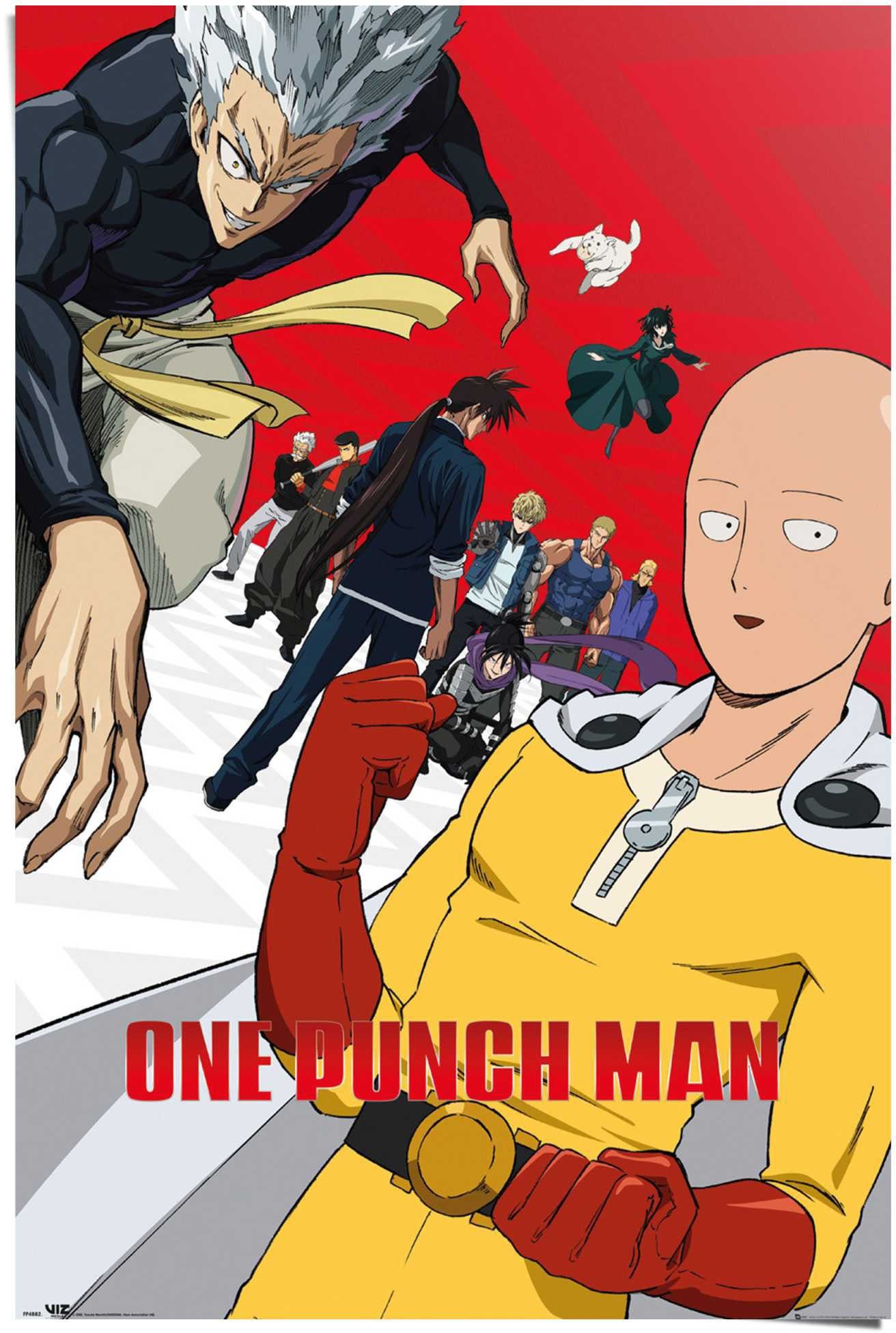 Reinders! Poster One Punch - (1 - Manga Saitama, St) Superheld Man Webcomic - Japan