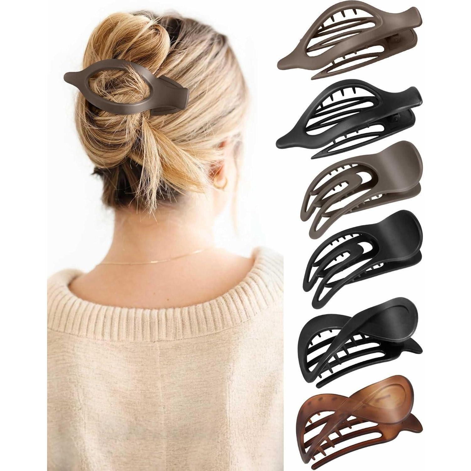 LuxusKollektion Haarklammer Haarspangen Damen 6 Stück Rutschfeste Französische Haarspangen Matte