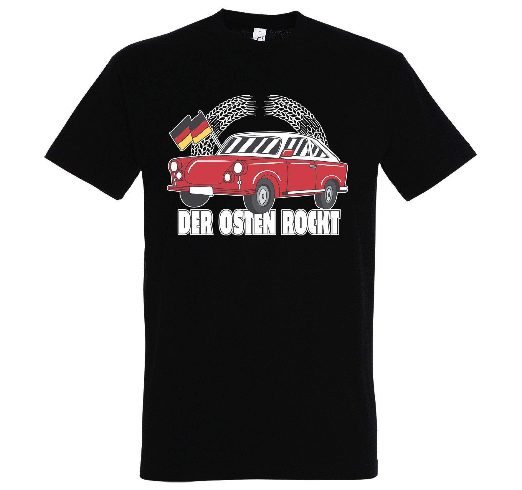 Youth Designz T-Shirt Der Osten Rockt Herren Shirt mit lustigem Frontprint Schwarz