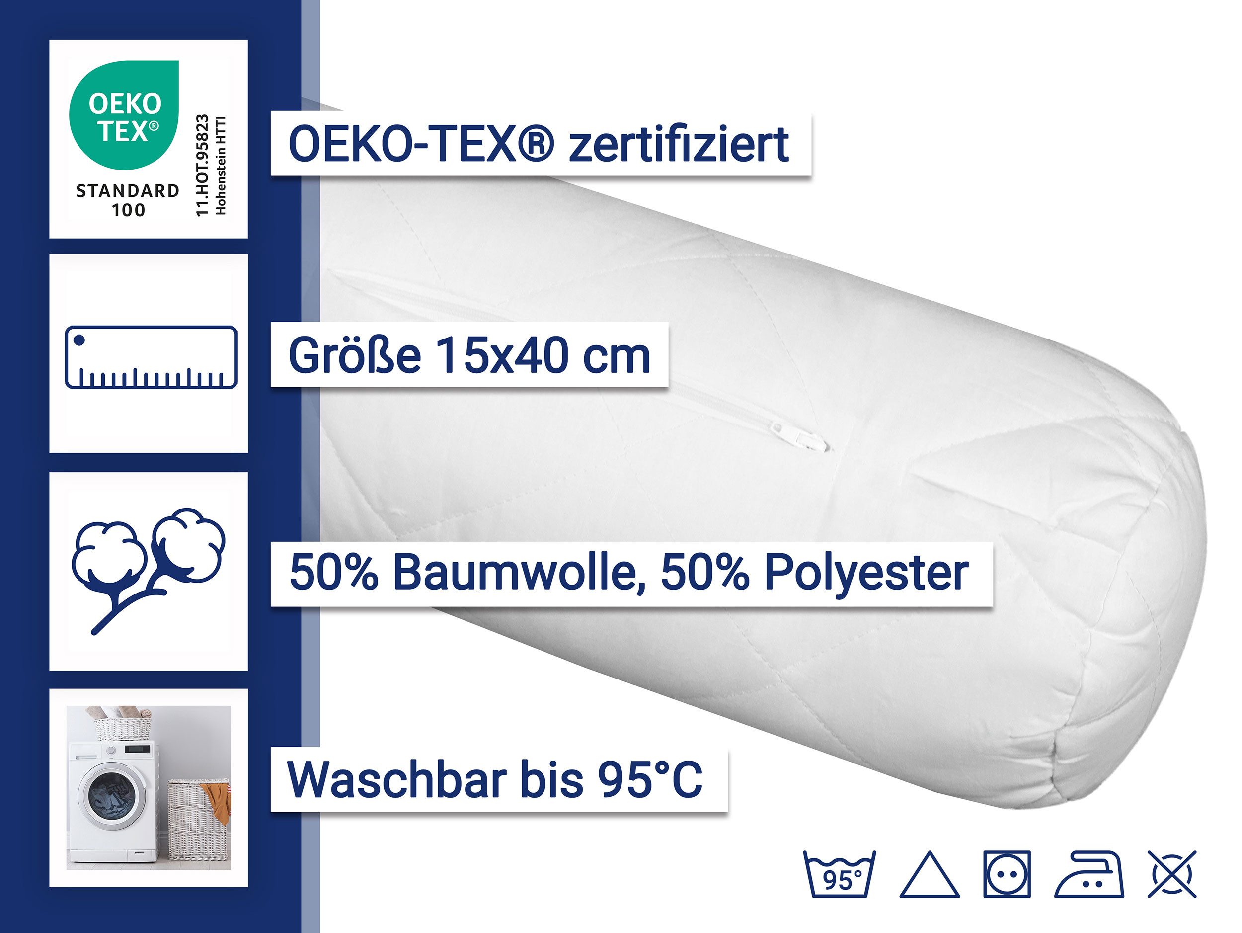 ZOLLNER Nackenrolle, 1-tlg., 15 x 40 günstig online kaufen