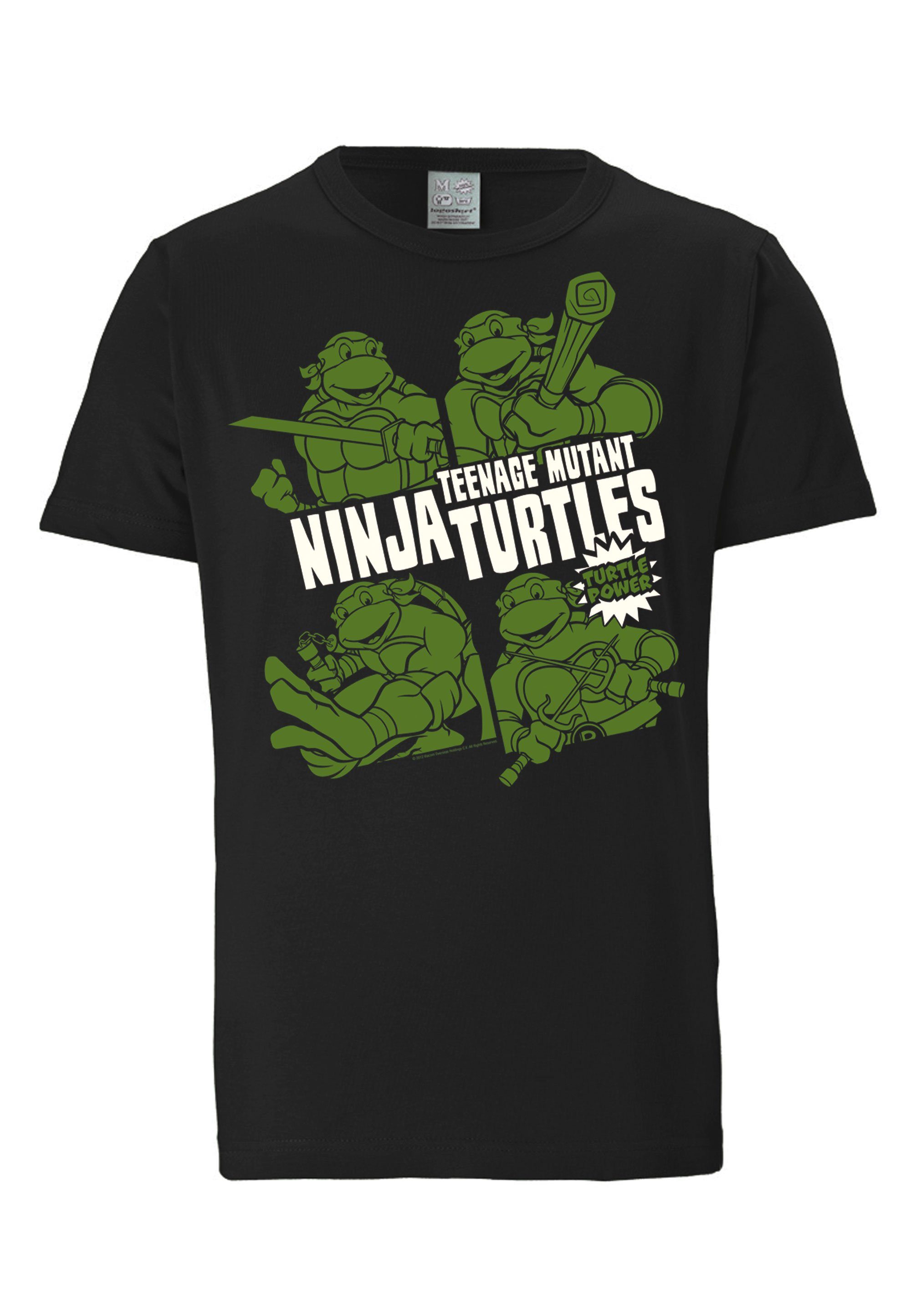 Turtles Power Print Turtle - lizenziertem LOGOSHIRT T-Shirt mit Ninja