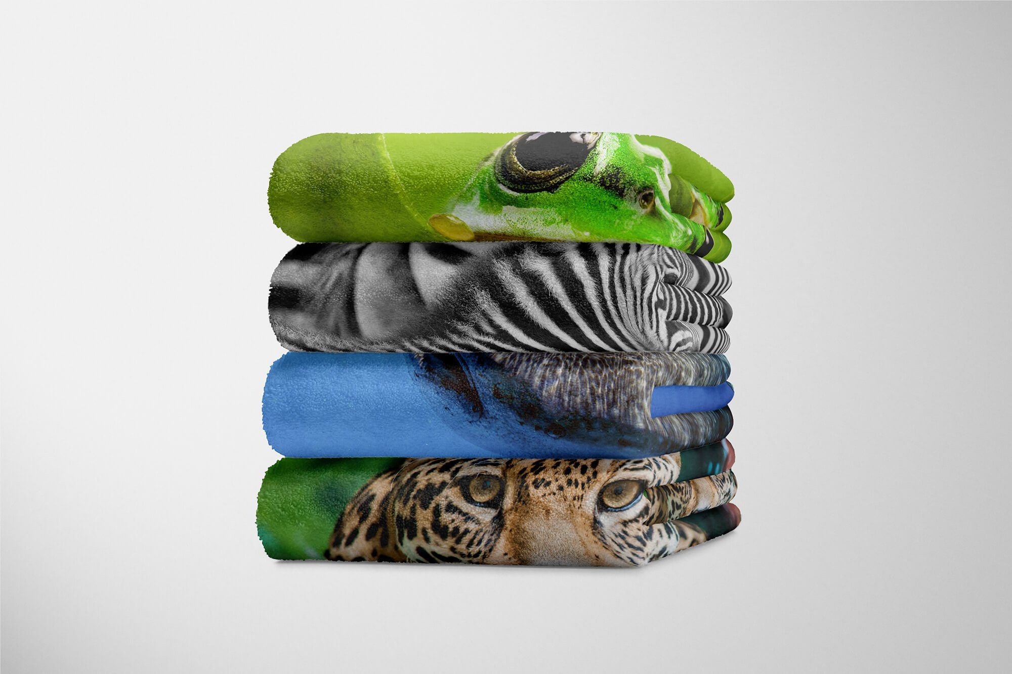 Sinus Art Handtücher Handtuch (1-St), unter Tiermotiv Saunatuch Kuscheldecke Strandhandtuch mit Baumwolle-Polyester-Mix Walhai Wasse, Handtuch
