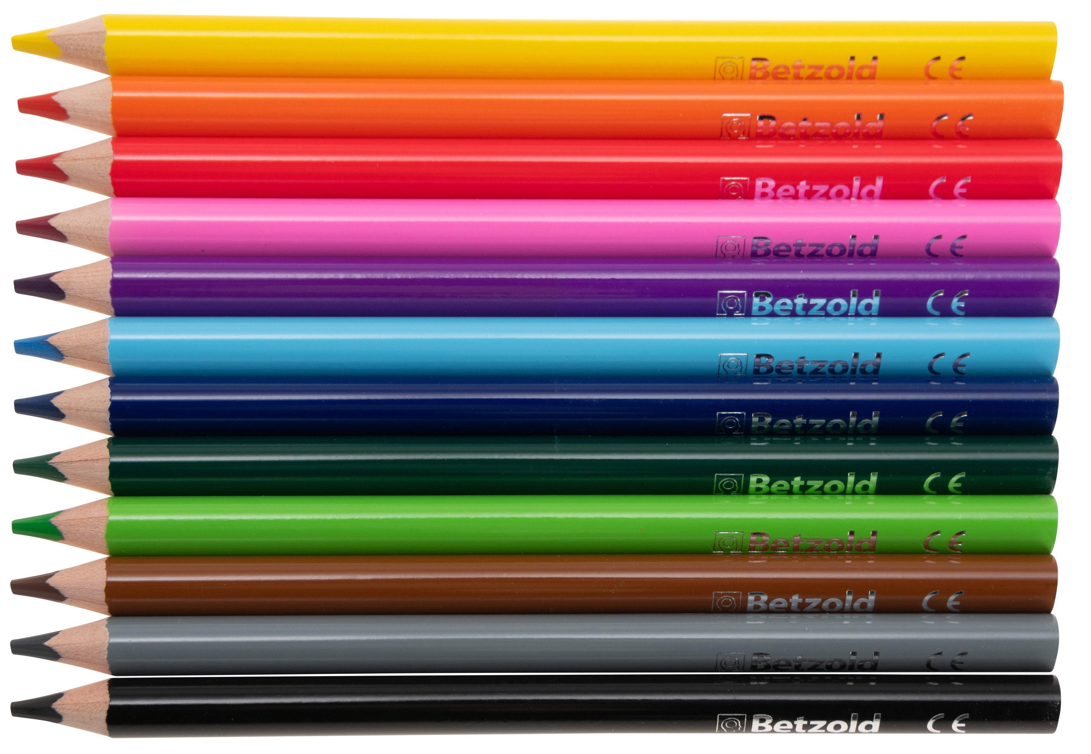 Betzold Buntstift 144 dicke Dreikantstifte, 17,5 cm lang – Buntstifte Kinder