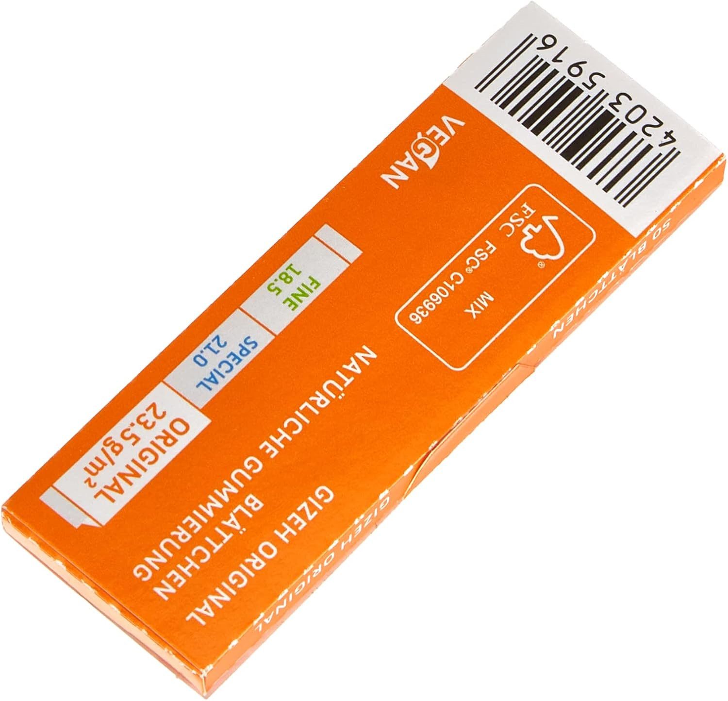 Gizeh Feinpapier Original Blättchen zum Selbstdrehen 10x 50er Pack, Gizeh das Original