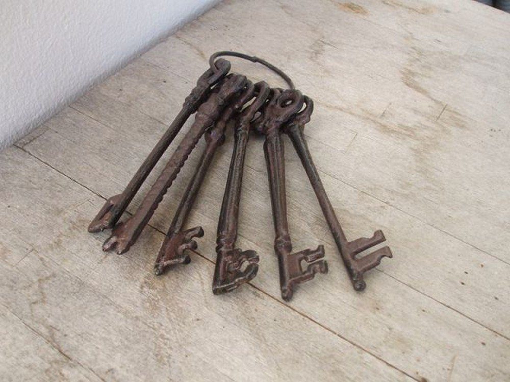 Deko-Impression Dekohänger Originelles Schlüsselbund aus Gusseisen, Antik, Landhaus, braun (1 St)
