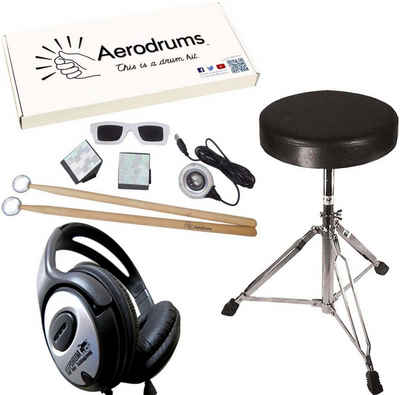 Aerodrums E-Drum Aerodrums Air-Drumming E-Drum mit Drumhocker und Kopfhörer