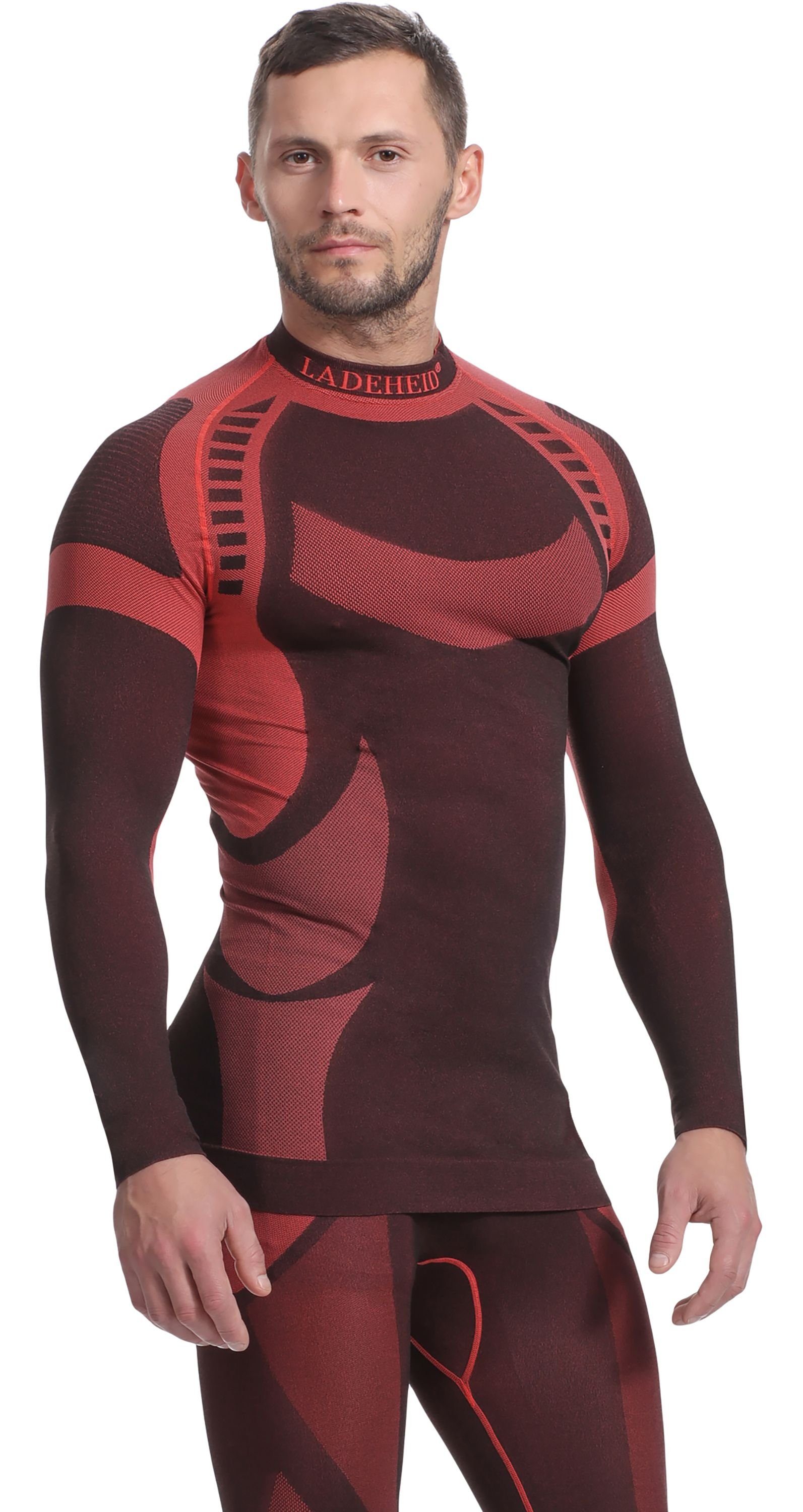 Ladeheid Funktionsunterhemd Funktionsunterwäsche langarm Shirt Thermoaktiv für Herren