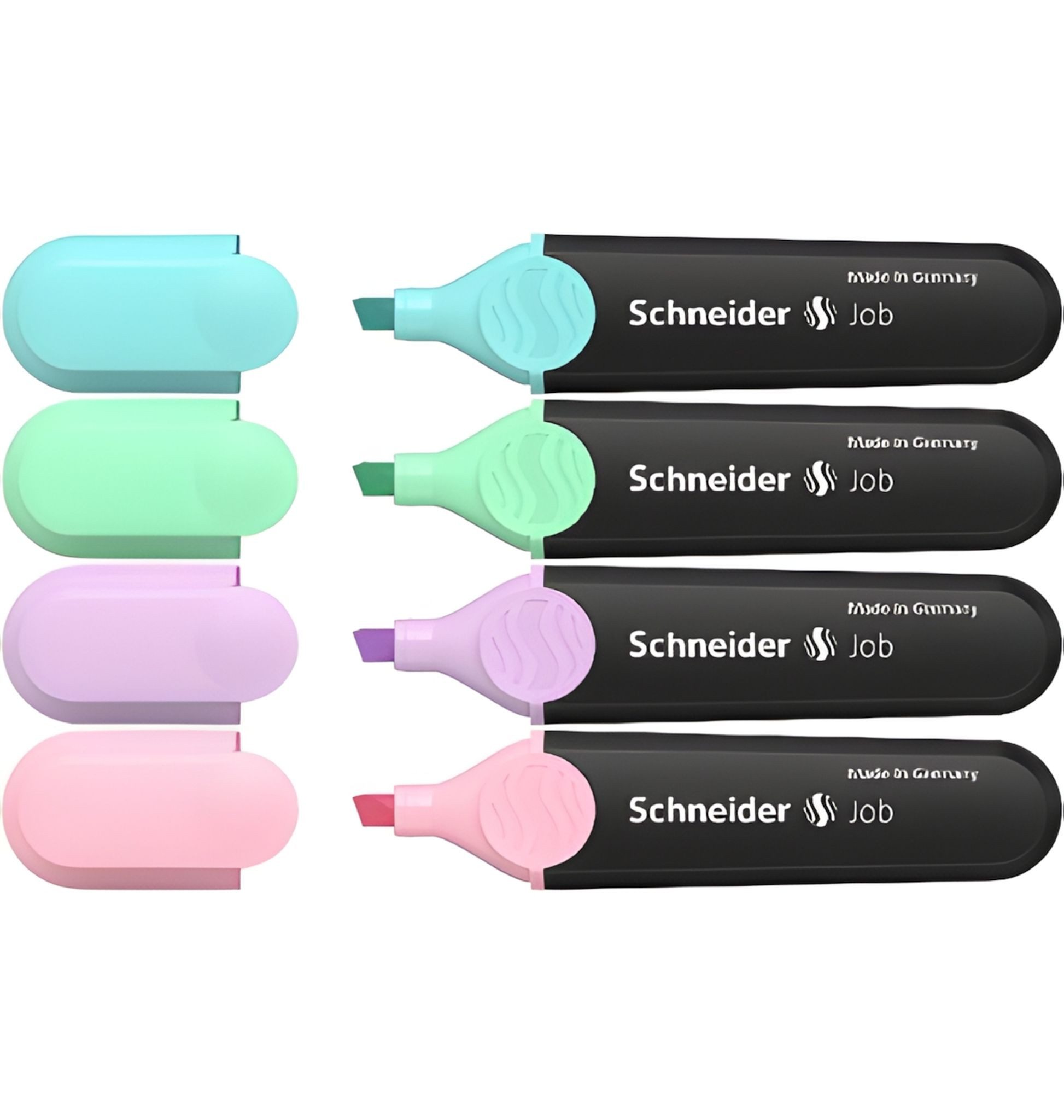 SCHNEIDER Marker Schneider Textmarker Job Aktion 3+1 Karton-Etui 4 Stück pastell