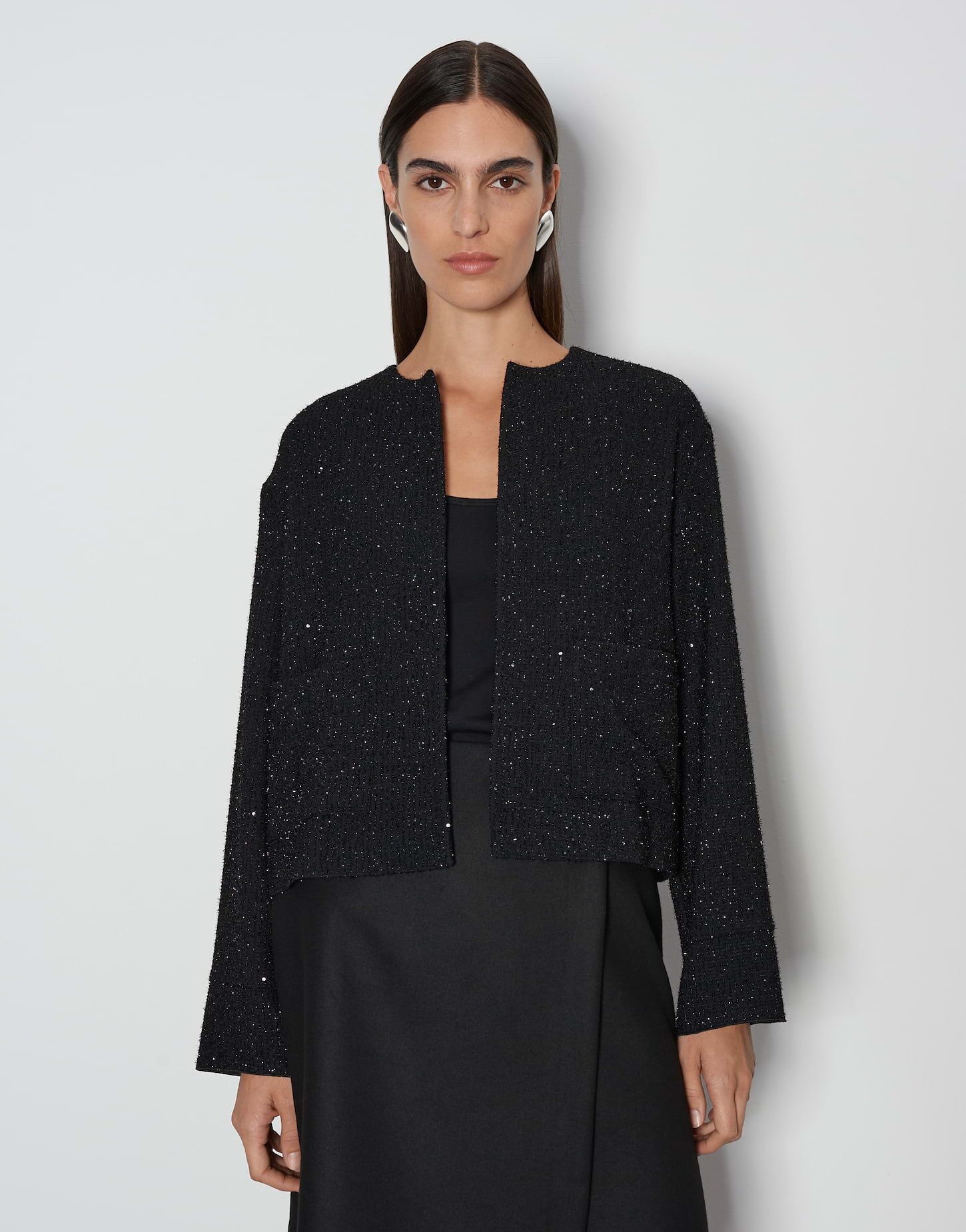 Jackenblazer Kurze Blazerjacke NERCI Loose mit Glitzer Effekt