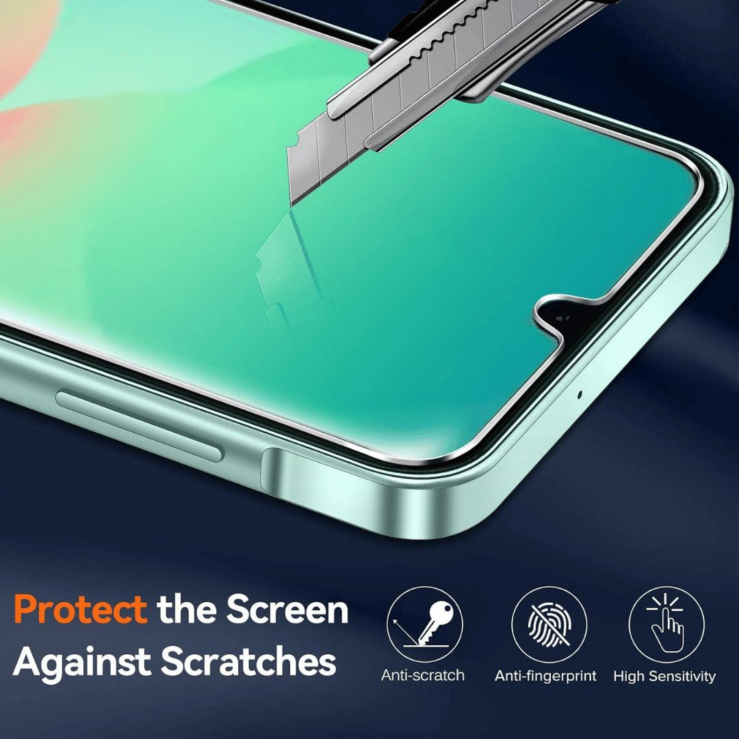 SmartUP Displayschutzglas 2X Schutzglas für Samsung Galaxy A26 5G Panzerfolie Display Full 9H für Für Samsung Galaxy A26 5G, kompletter Displayschutz – Bild 4 von 5