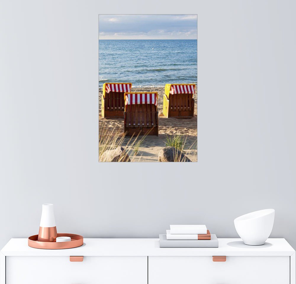 Wandbild »Drei Strandstühle an der Ostsee« Wandbild »Drei Strandstühle an der Ostsee«