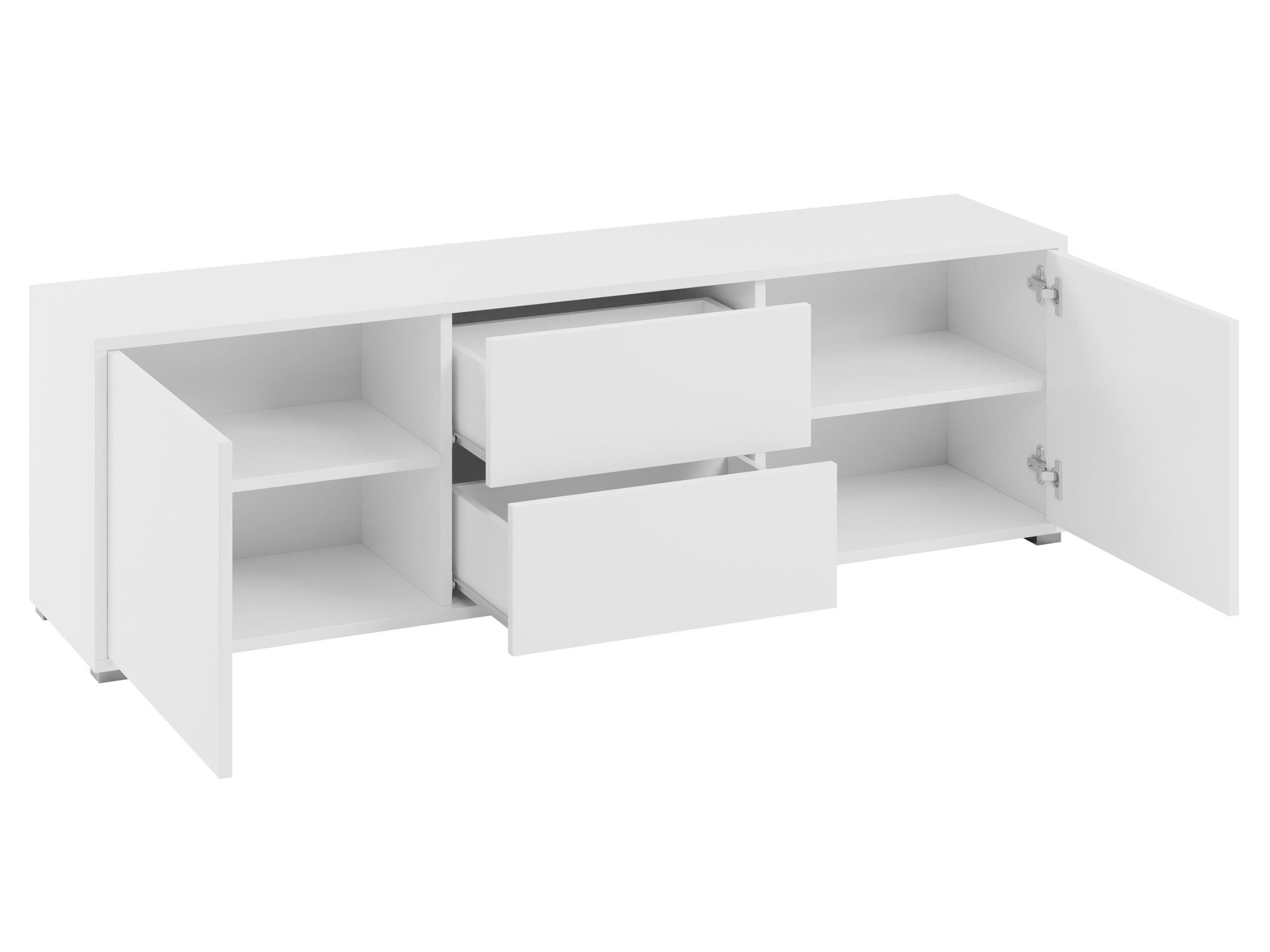 MIRJAN24 TV-Schrank Gesita 2D2SZ (mit 2 Schubladen und 2 Türen) Griffloses Öffnungssystem