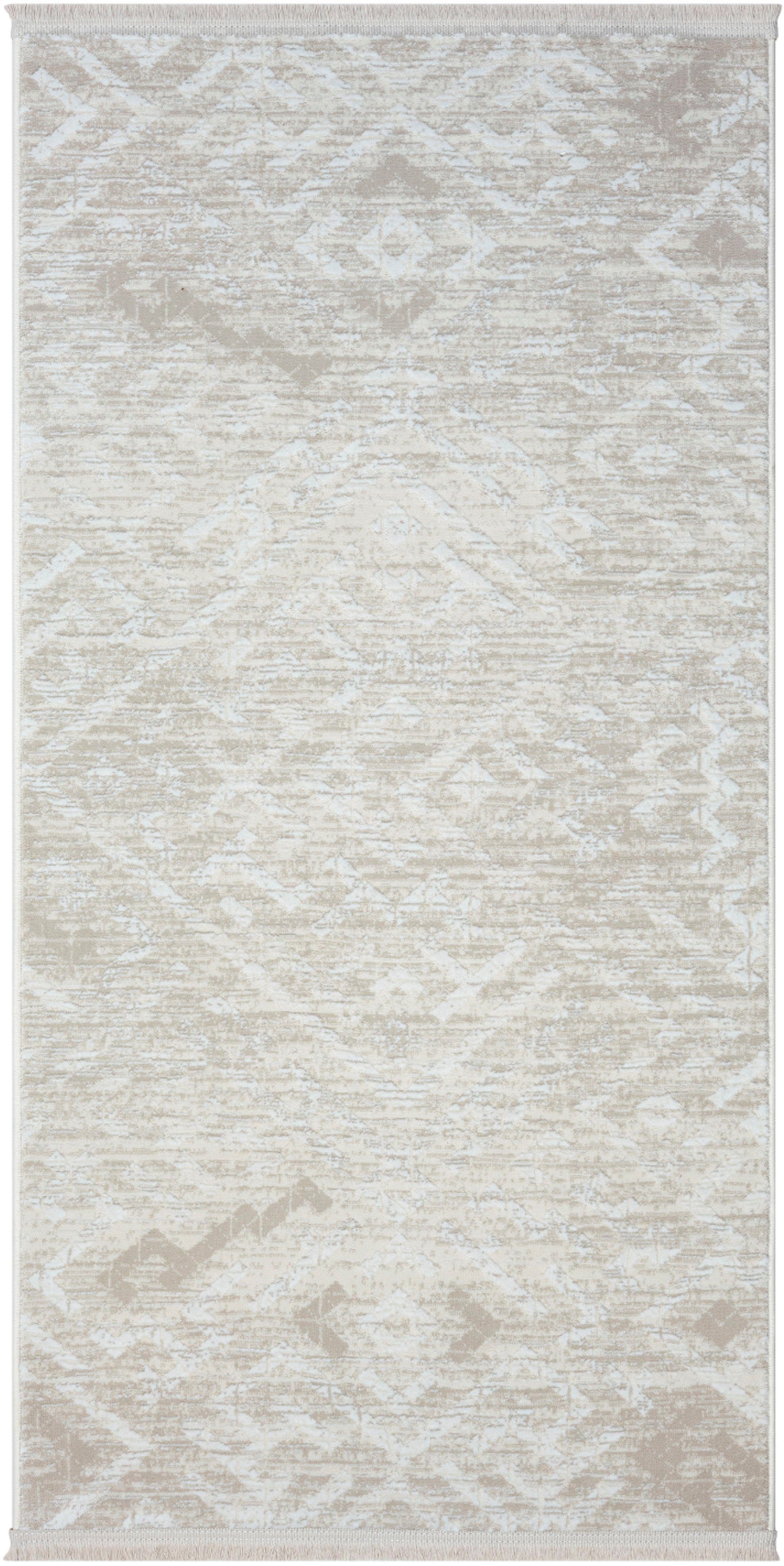 Myflair Möbel & Accessoires Teppich My Type 2, LAGERRÄUMUNG!, rechteckig, Höhe: 10 mm, Kurzflor, Ethno-Style, besonders weich durch Microfaser, mit Fransen