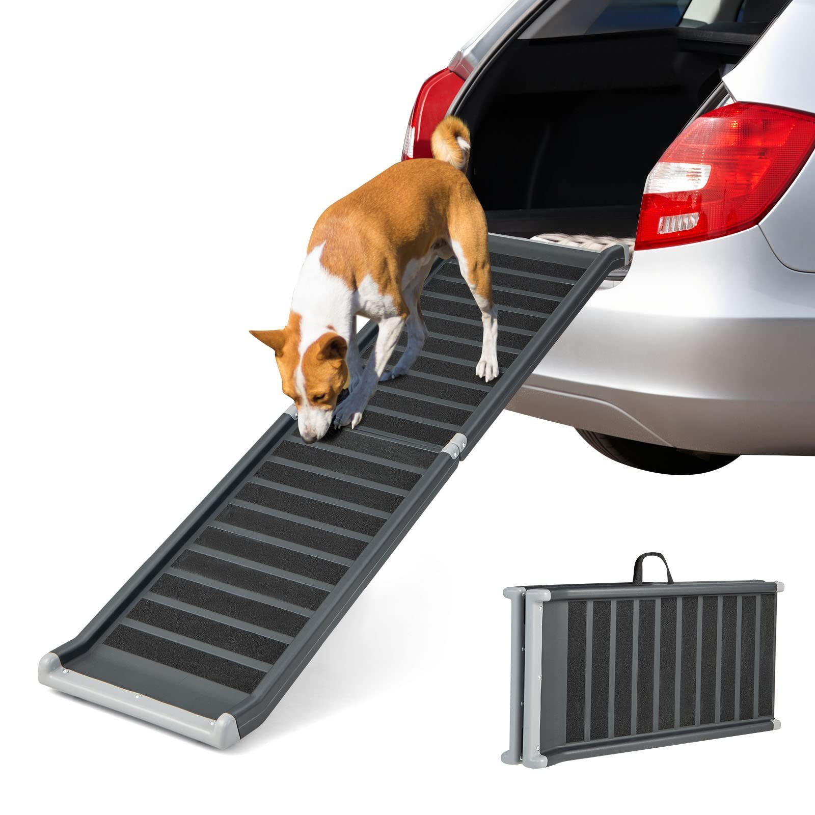 Hunderampe Hundetreppe Auto Kofferraum Treppen Rampe Einstiegshilfe für  Hunde Klappbar Aluminium Auswahl Längen 213 cm Petigi