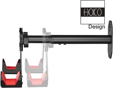 HOKO Fahrradwandhalterung Rahmenhalter mit Silikon-Schutz (Für alle gängigen Fahrräder und Hybrid-, MTB- und BMX-Fahrräder. Kratzfeste Beschichtung. Belastbar bis 25 kg., 1-tlg)