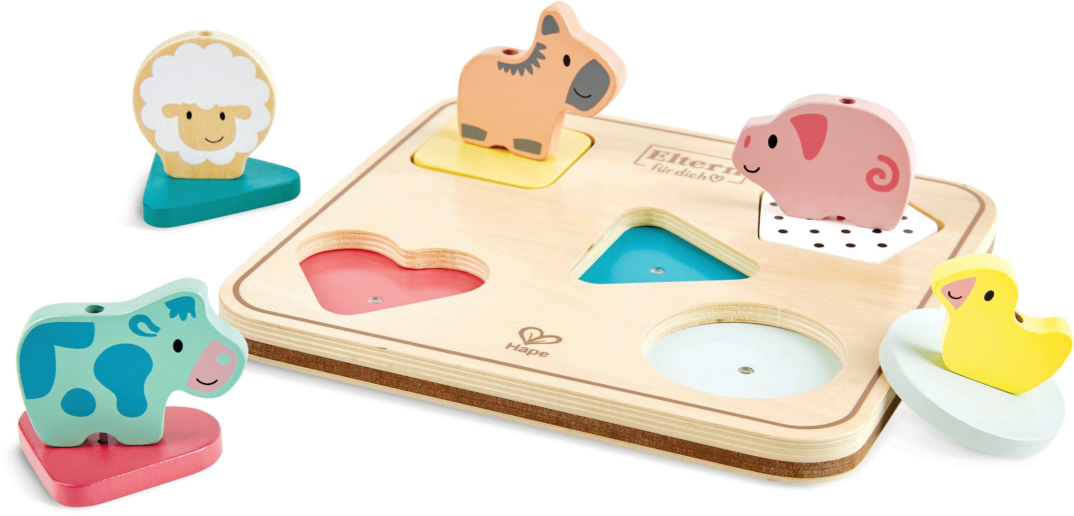 Hape Puzzle Tiergeräuschepuzzle Tom, 12 Puzzleteile, günstig online kaufen