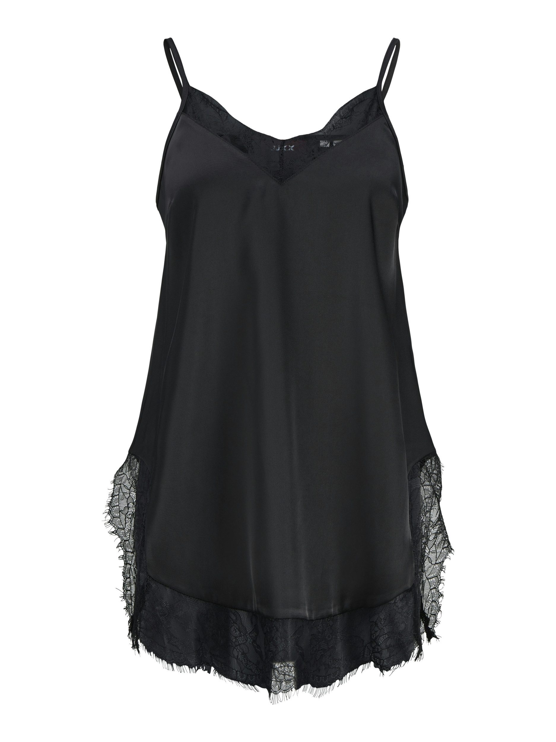 JJXX T-Shirt JXVIMA SINGLET SATIN LACE LONG TOP, Black günstig online kaufen