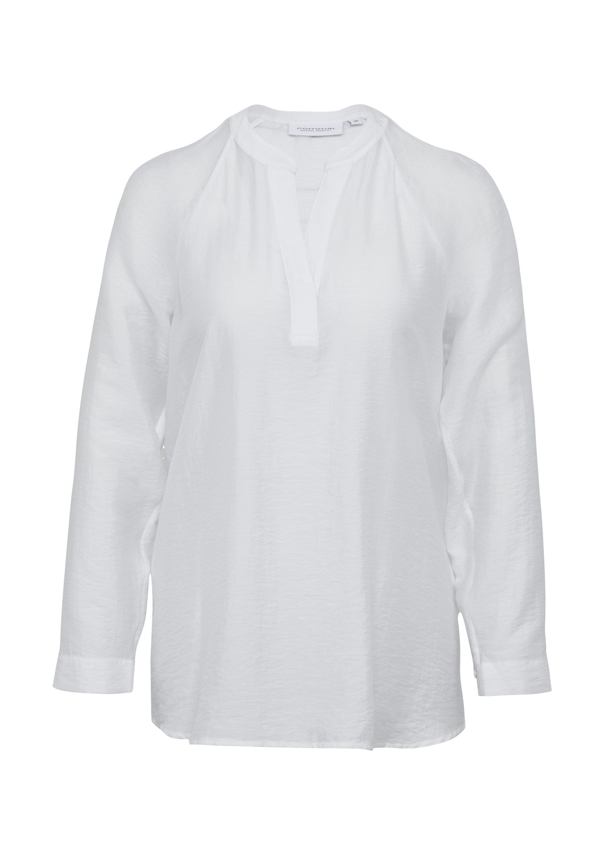 comma Langarmbluse Bluse Strukturierte Tunikabluse aus Lyocellmix günstig online kaufen