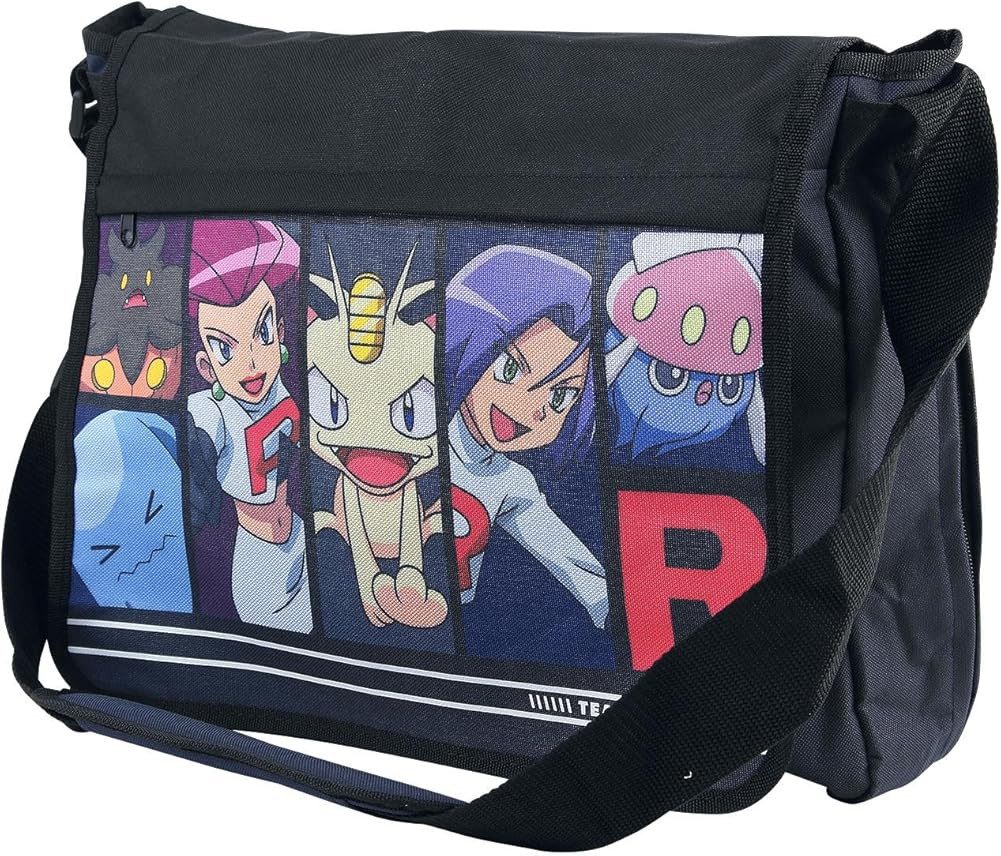 POKEMON JUEGO DE CARTAS Umhängetasche POKEMON Team Rocket Tasche Kuriertasche 49cm 10Liter