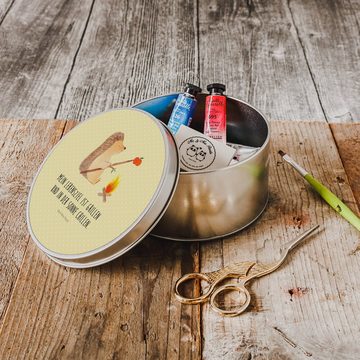 Mr. & Mrs. Panda Aufbewahrungsdose Igel Grillen - Gelb Pastell - Geschenk, Gute Laune, Geschenkbox, Sinn (1 St), Besonders glänzend