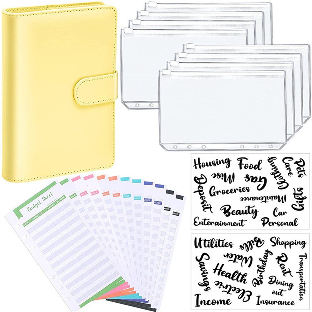 Für Macaron Blusmart yellow 6-Loch-Loseblatt-Bücher-Set Handschrift-Notizbuch Notizbuch Das