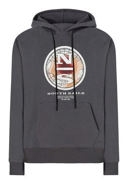 North Sails Kapuzensweatshirt Kapuzensweatshirt Printed hoodie Ton-in-Ton-Nähte