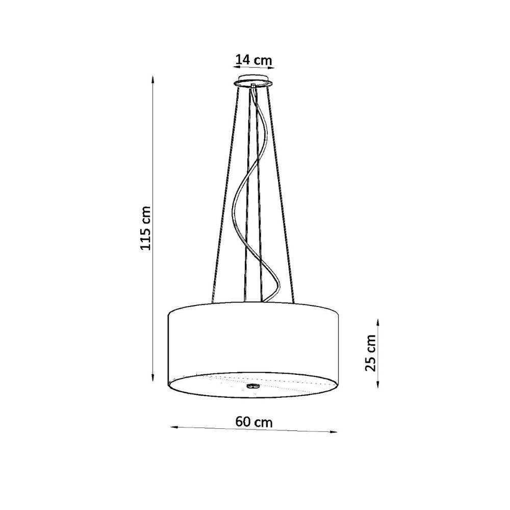 Pendelleuchte Olaf famlights Hängeleuchte, enthalten: Angabe, Pendelleuchte Leuchtmittel keine Weiß Pendellampe, Hängeleuchte, warmweiss, E27 Nein, 5-flammig in 600mm,