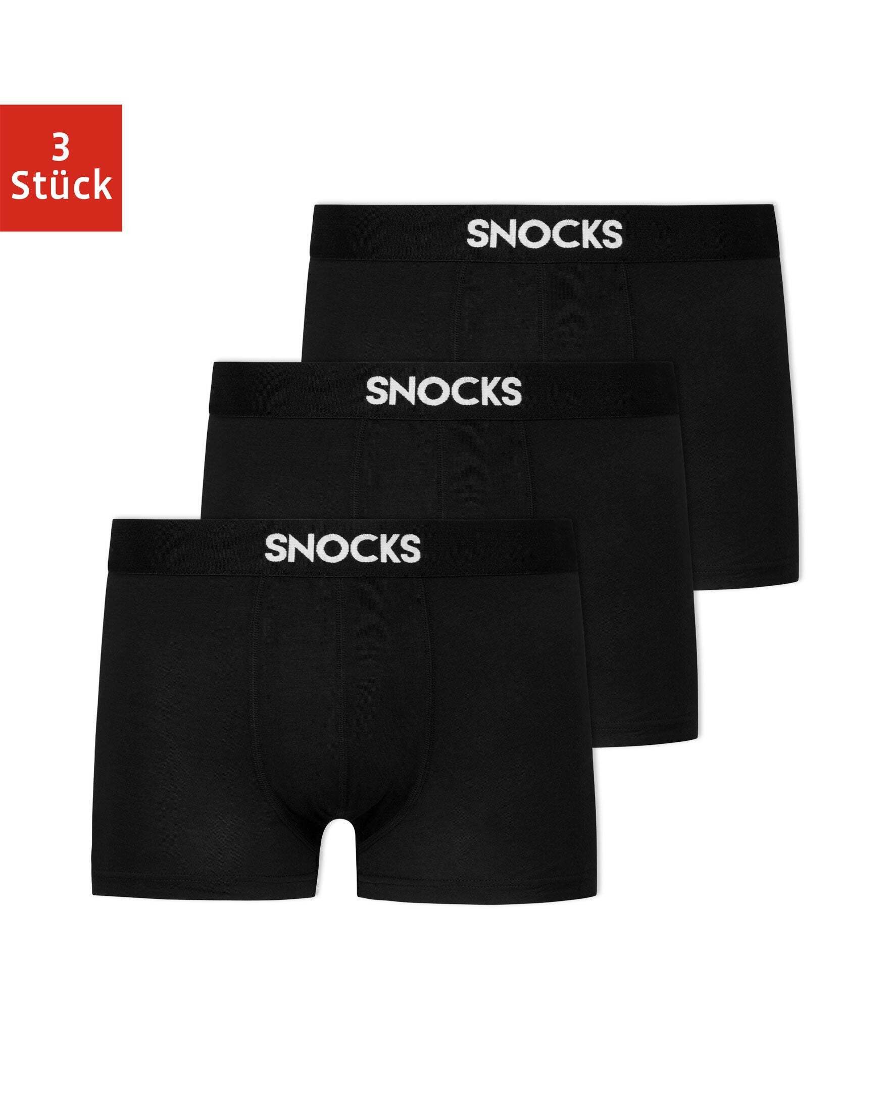 SNOCKS Боксерские мужские трусы, боксерки Enge Pants Herren Unterhose (3-St) aus Bio-Baumwolle, ohne kratzenden Zettel