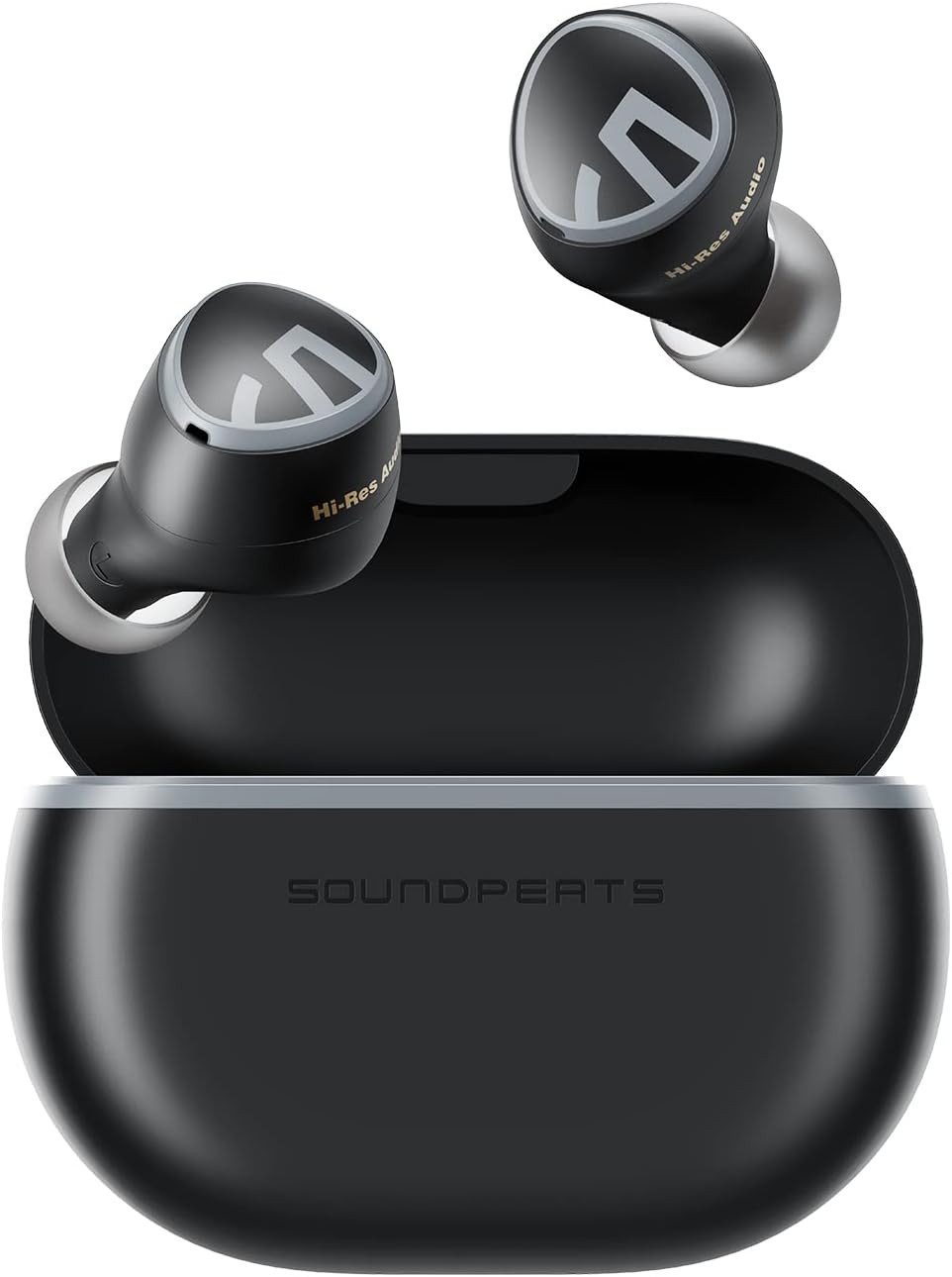 Soundpeats 36 Stunden mit dem Ladecase In-Ear-Kopfhörer (Wechseln Sie nahtlos zwischen zwei Geräten mit der Multipoint-Verbindung und genießen Sie einen Spielmodus mit nur 60 ms Audiolatenz., Qualität mit adaptiver LDAC-Technologie,intelligente AI-Anrufgeräusch)