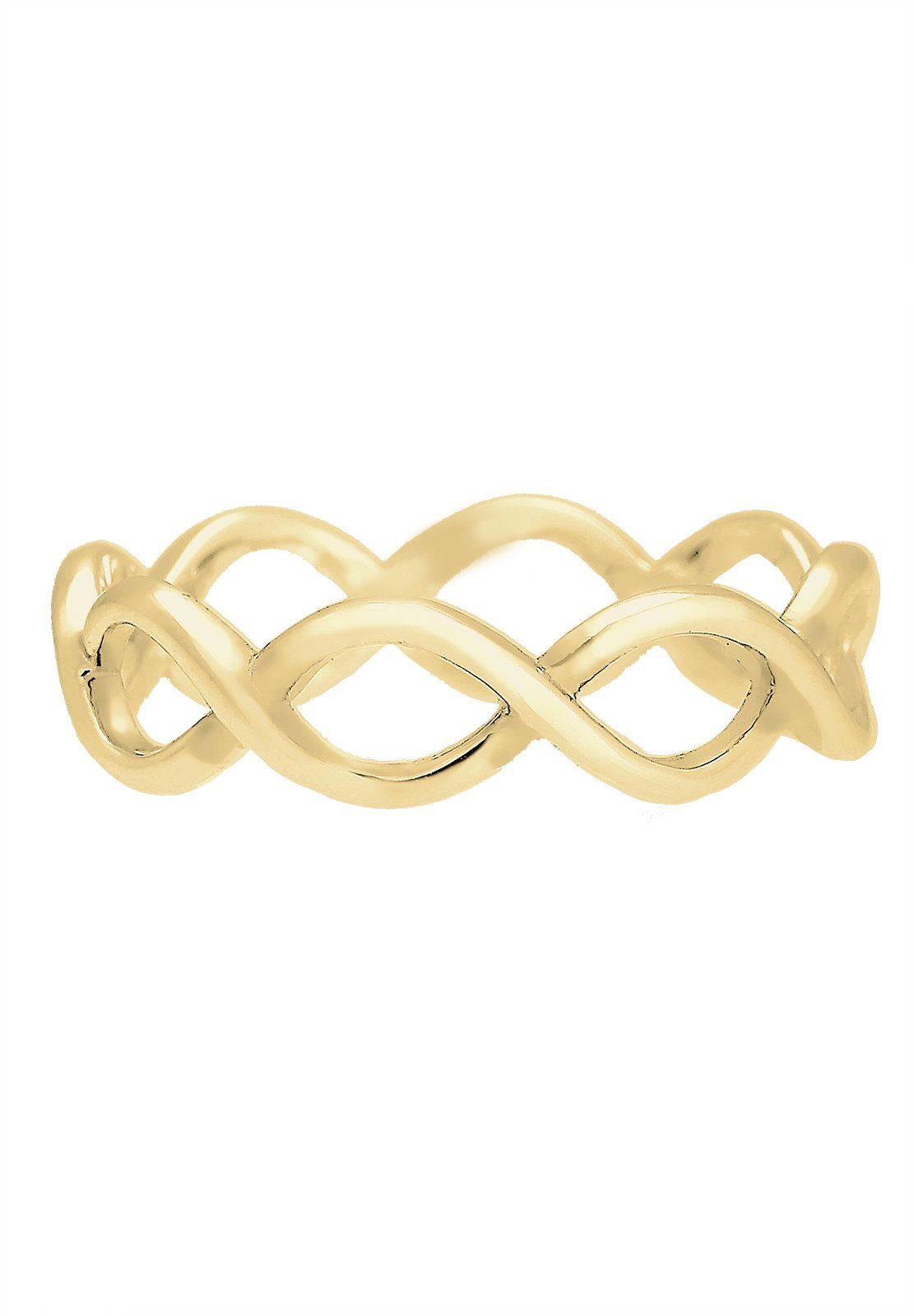 Damen Schmuck Elli Premium Fingerring Infinity Trend 375 Gelbgold