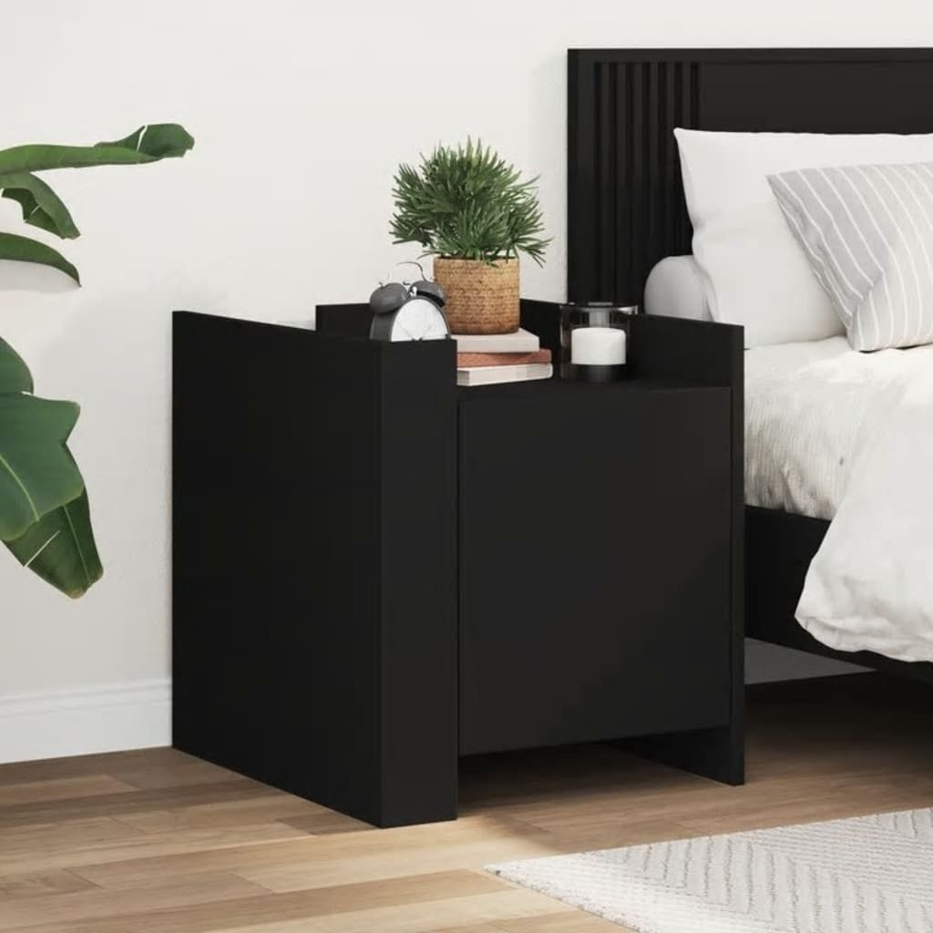 Nachttisch Holzwerkstoff 45 x 50 x 50 cm Schwarz