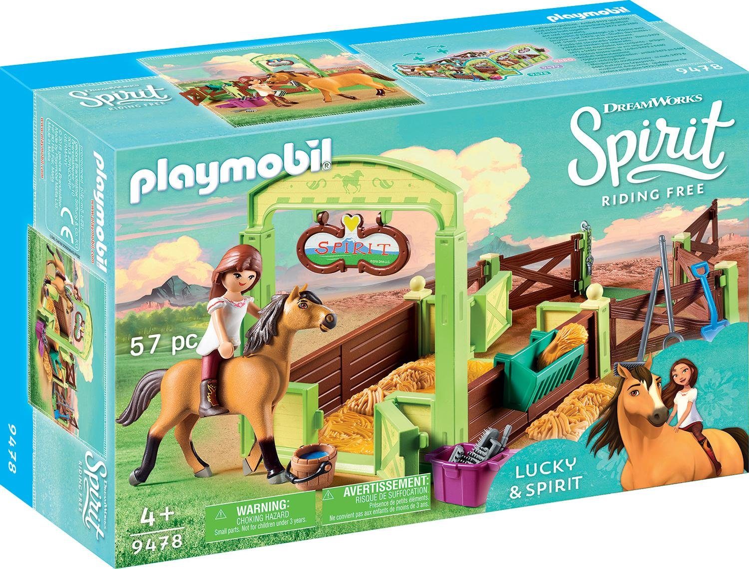 Playmobil® Konstruktions-Spielset »Pferdebox Lucky & Spirit (9478), Spirit  Riding Free«, (57 St), Made in Europe online kaufen | OTTO
