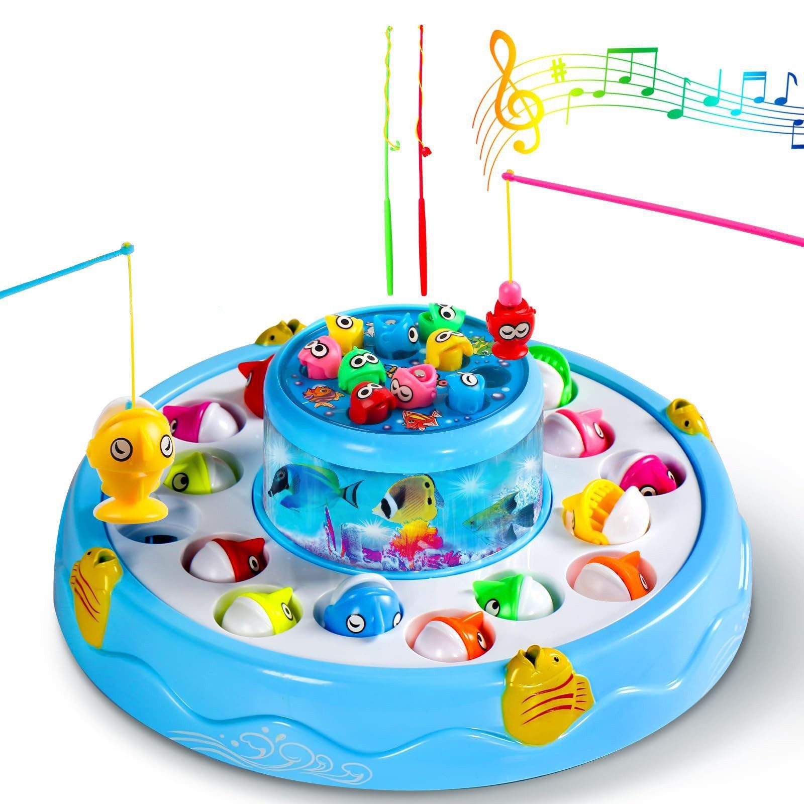 Sorvyzxn Lernspielzeug Magnetische Angelspiel Montessori Spielzeug ab 3 Jahre, Fische Angeln Spiele Spielzeug für Junge und Mädchen