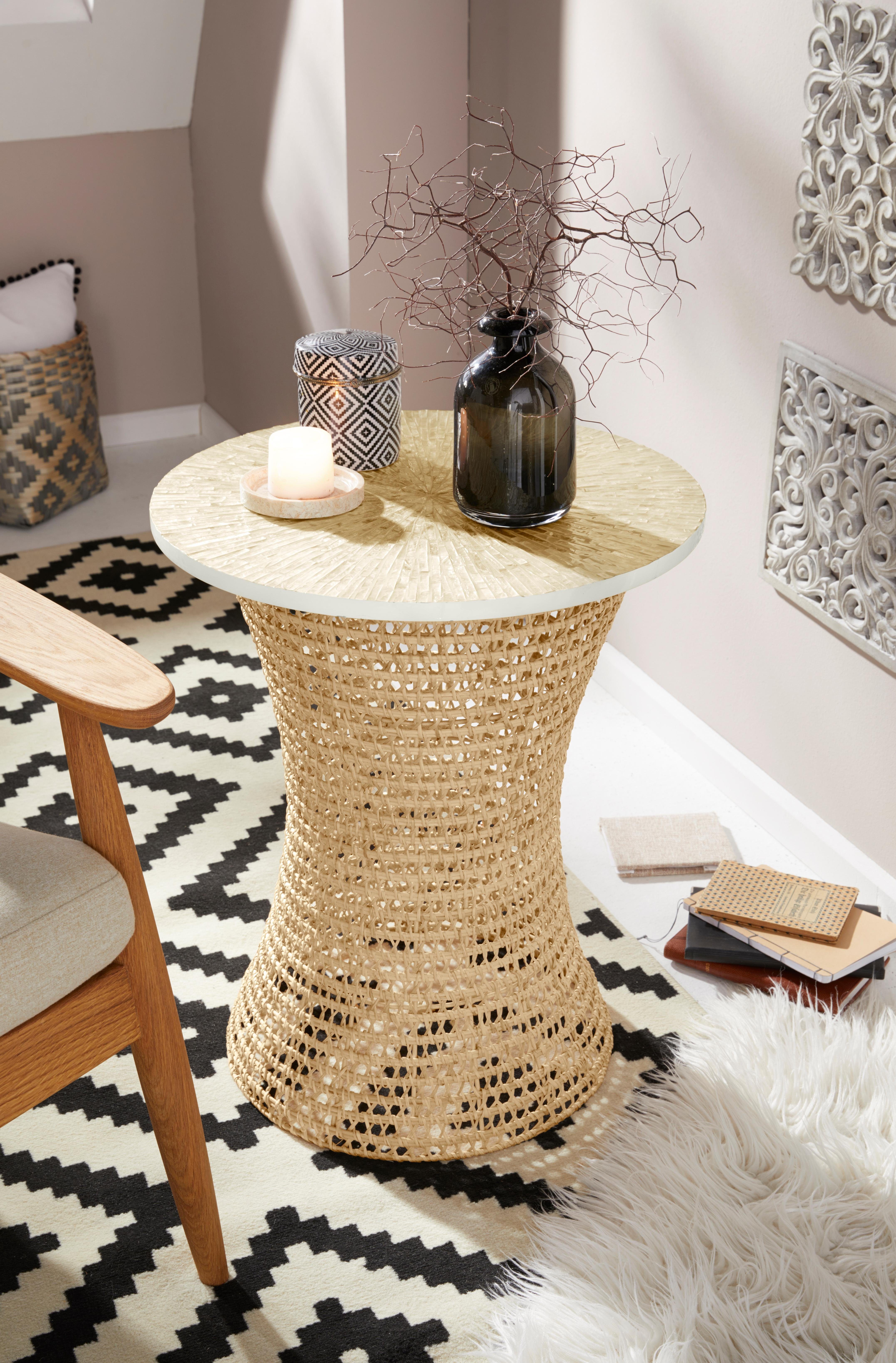 Home affaire Beistelltisch, Gestell aus Rattan online kaufen OTTO