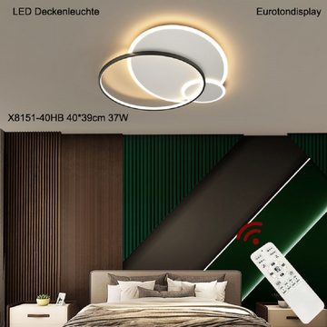 Euroton LED Deckenleuchte LED Deckenleuchte Fernbedienung Lichtfarbe Helligkeit einstellbar, LED fest integriert, mit Fernbedienung stufenlos warmweiß neutralweiß bis kaltweiß einstellbar