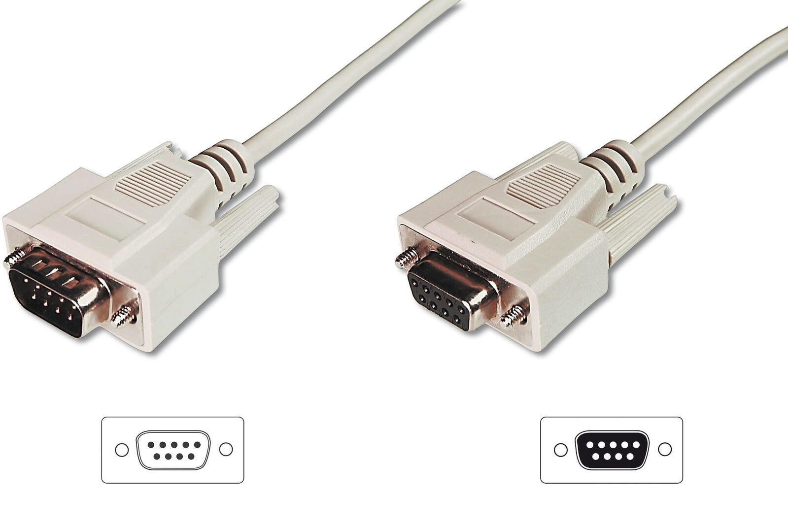 Digitus Datatransfer Verlängerungskabel, D-Sub9/St - D-Sub Video-Kabel