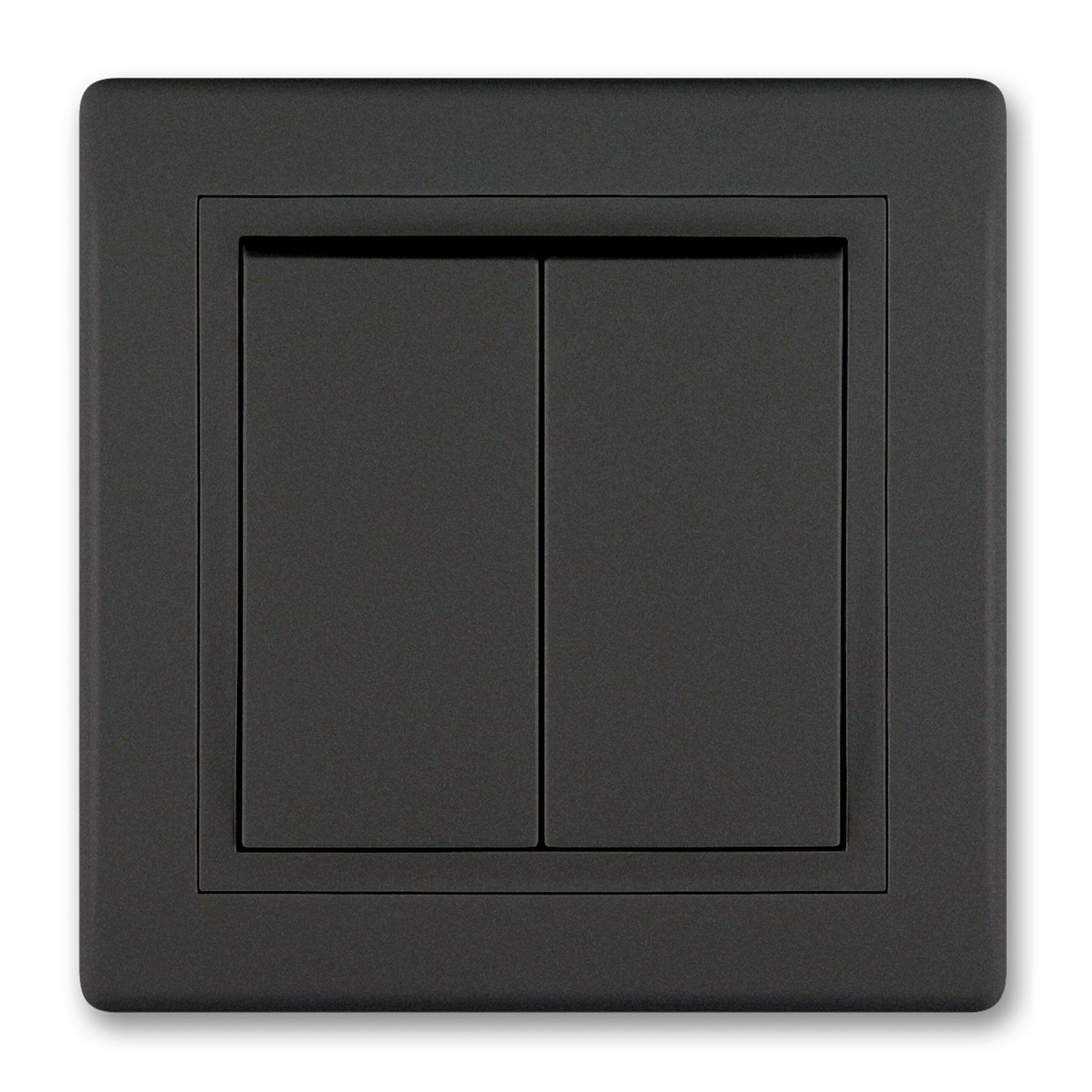 Lichtschalter PRESTIGE-Line Serienschalter Schwarz Soft Touch