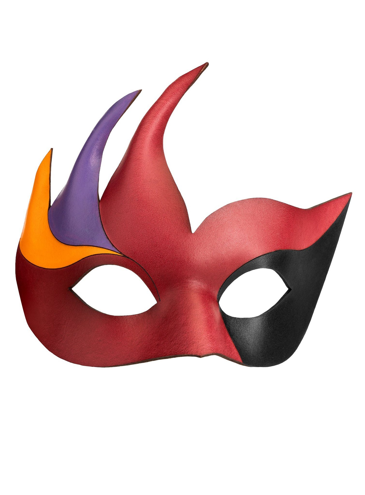Andracor Verkleidungsmaske Colombina Cigno, Venzianische Maske aus Leder für den Maskenball.