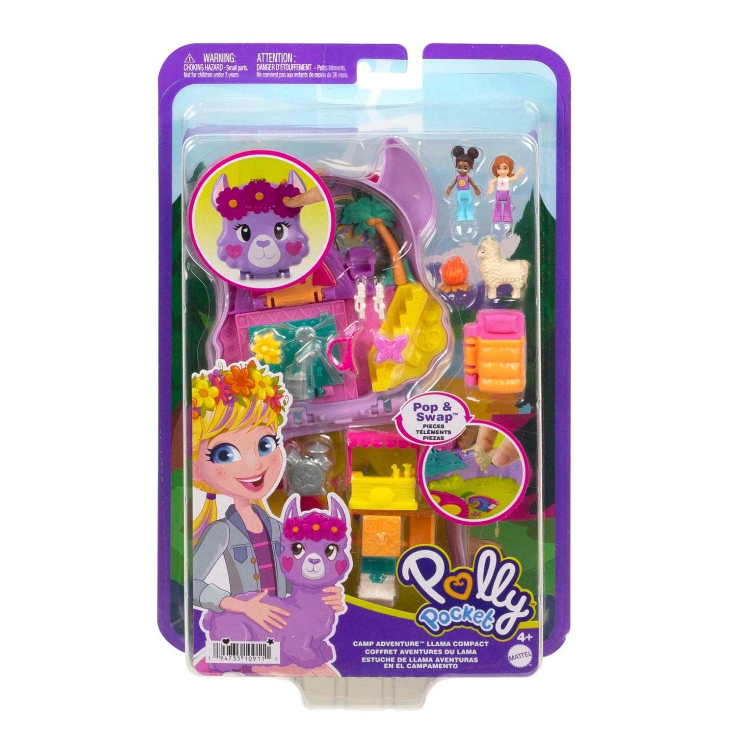 Mattel GmbH Spielwelt Polly Pocket Camp Abenteuer Lama Schatulle